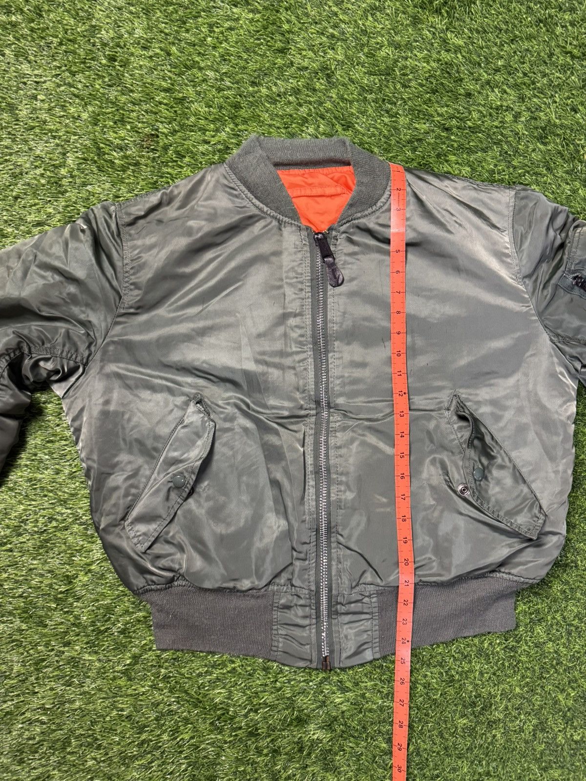 Alpha Industries × Vintage vintage alpha industries bomber jacket- leather patch Size US L / EU 52-54 / 3 - 11 Thumbnail