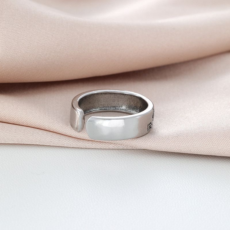 Jewelry Retro Floral Prince Graffiti Open Ring Size ONE SIZE - 2 Thumbnail