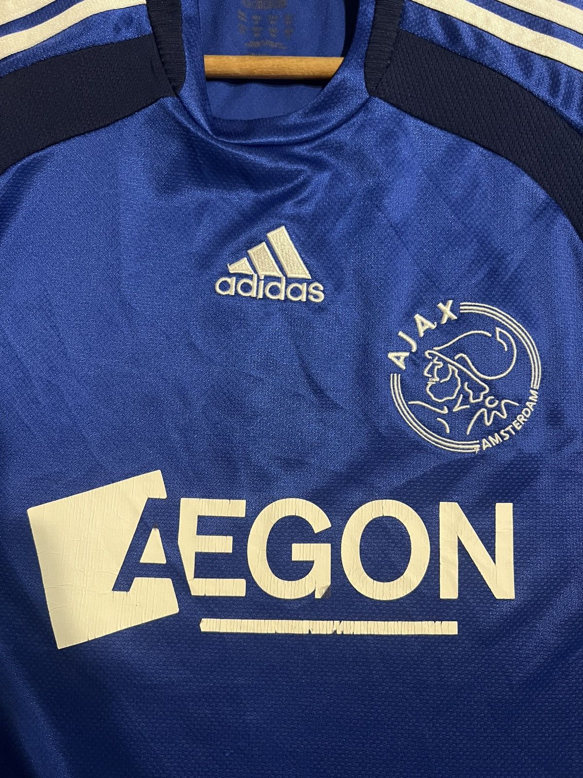 Adidas RARE Adidas AJAX Shirt Vintage 2008/09 Football Blue Jersey Size US XL / EU 56 / 4 - 6 Thumbnail