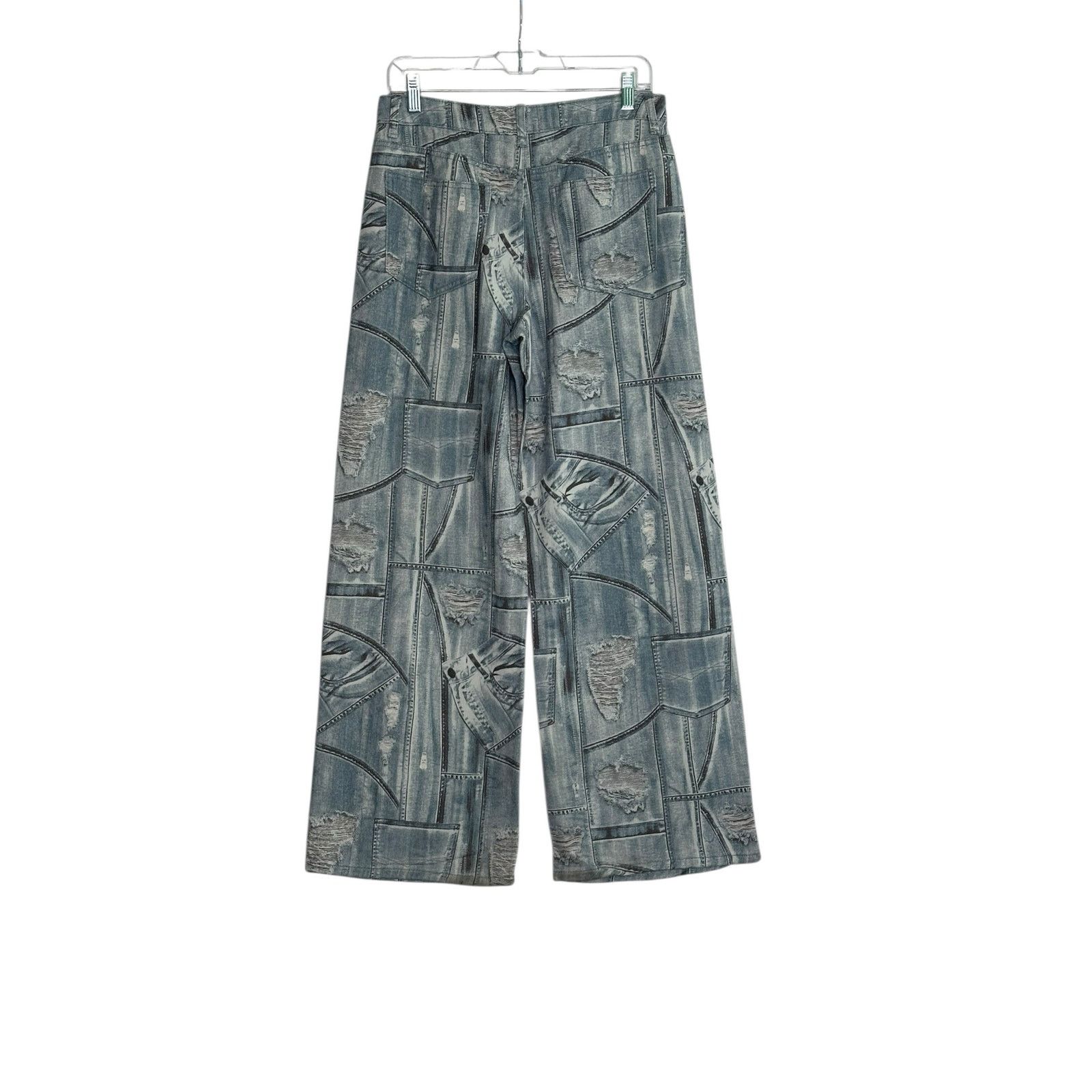 Forever 21 Forever 21 distressed denim print wide legs jeans size 28 Size 29" - 5 Thumbnail