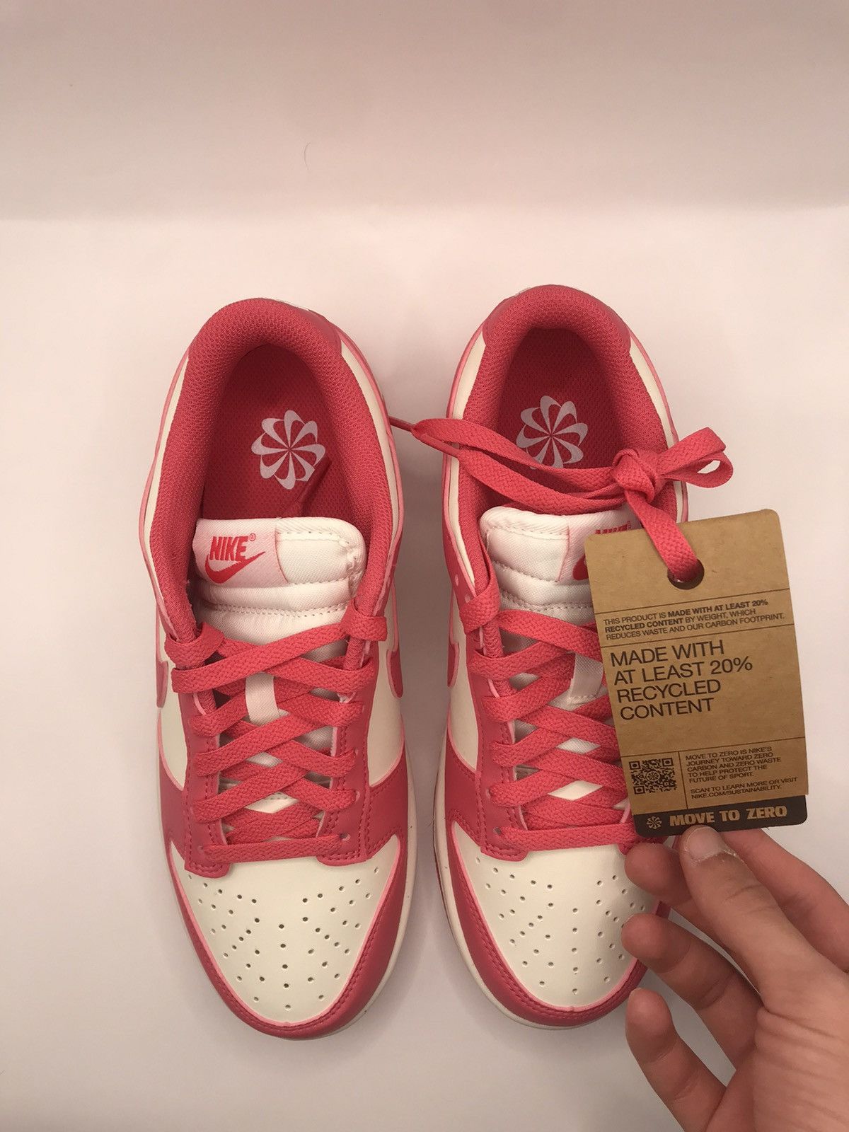 Nike Nike Dunk Low “Pink&White” Size US 9 / IT 39 - 4 Thumbnail