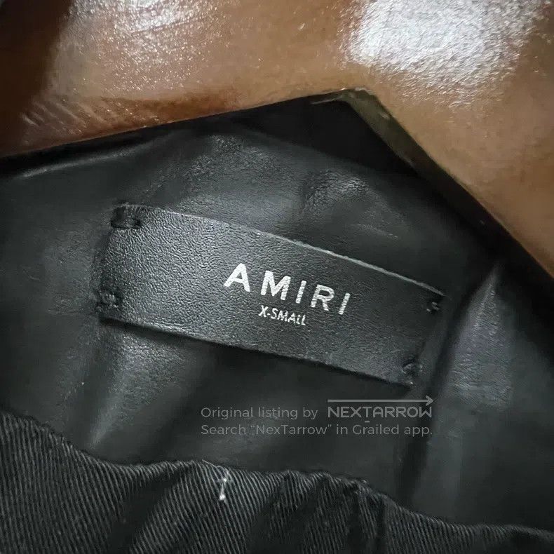 Amiri Amiri Black Leather Moto Jacket Size XXS / US 00 / IT 34 - 2 Thumbnail