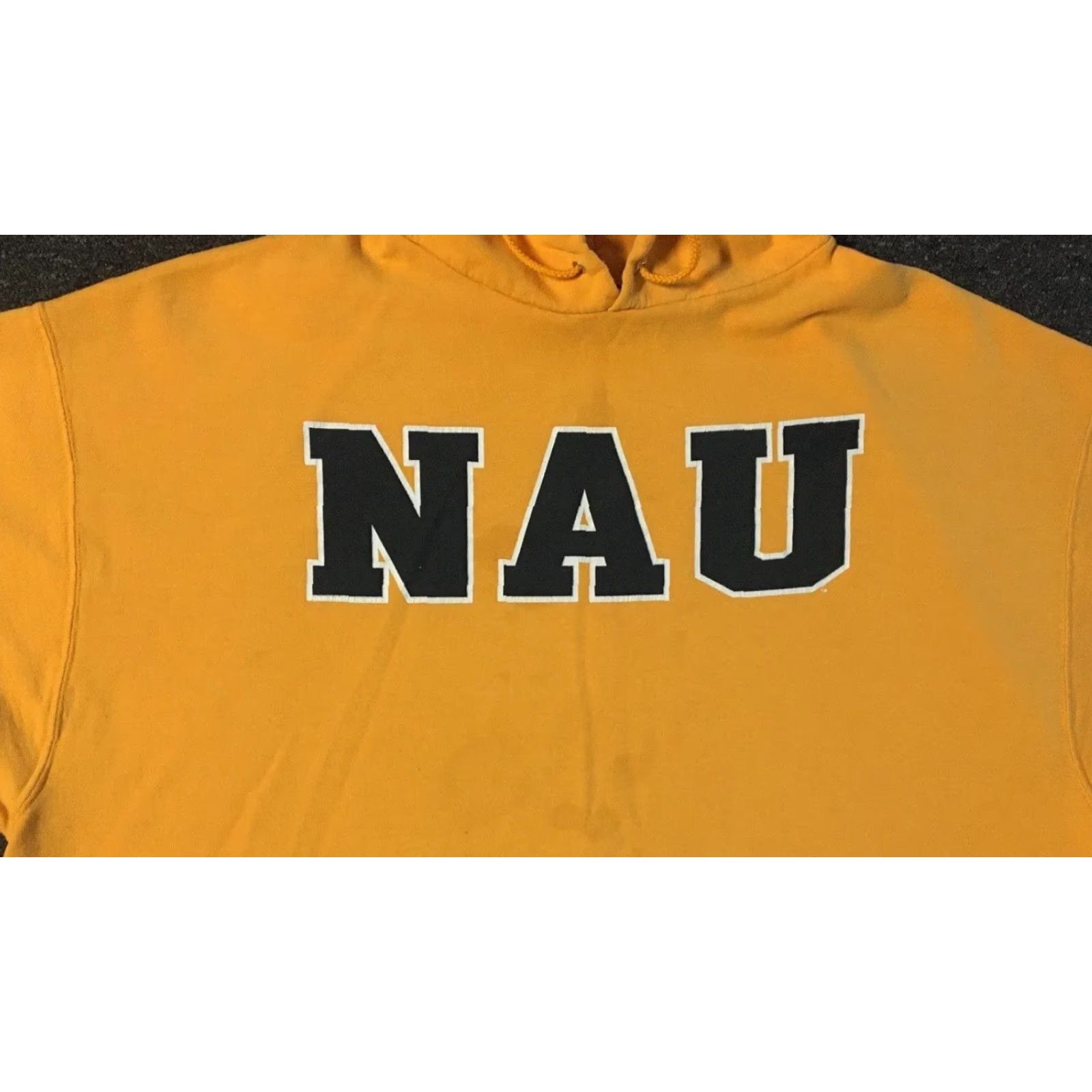 Champion VINTAGE Champion NAU Faded Spellout Hoodie XXL Boxy College Track Grunge PE Gym 90s Size US XXL / EU 58 / 5 - 6 Thumbnail