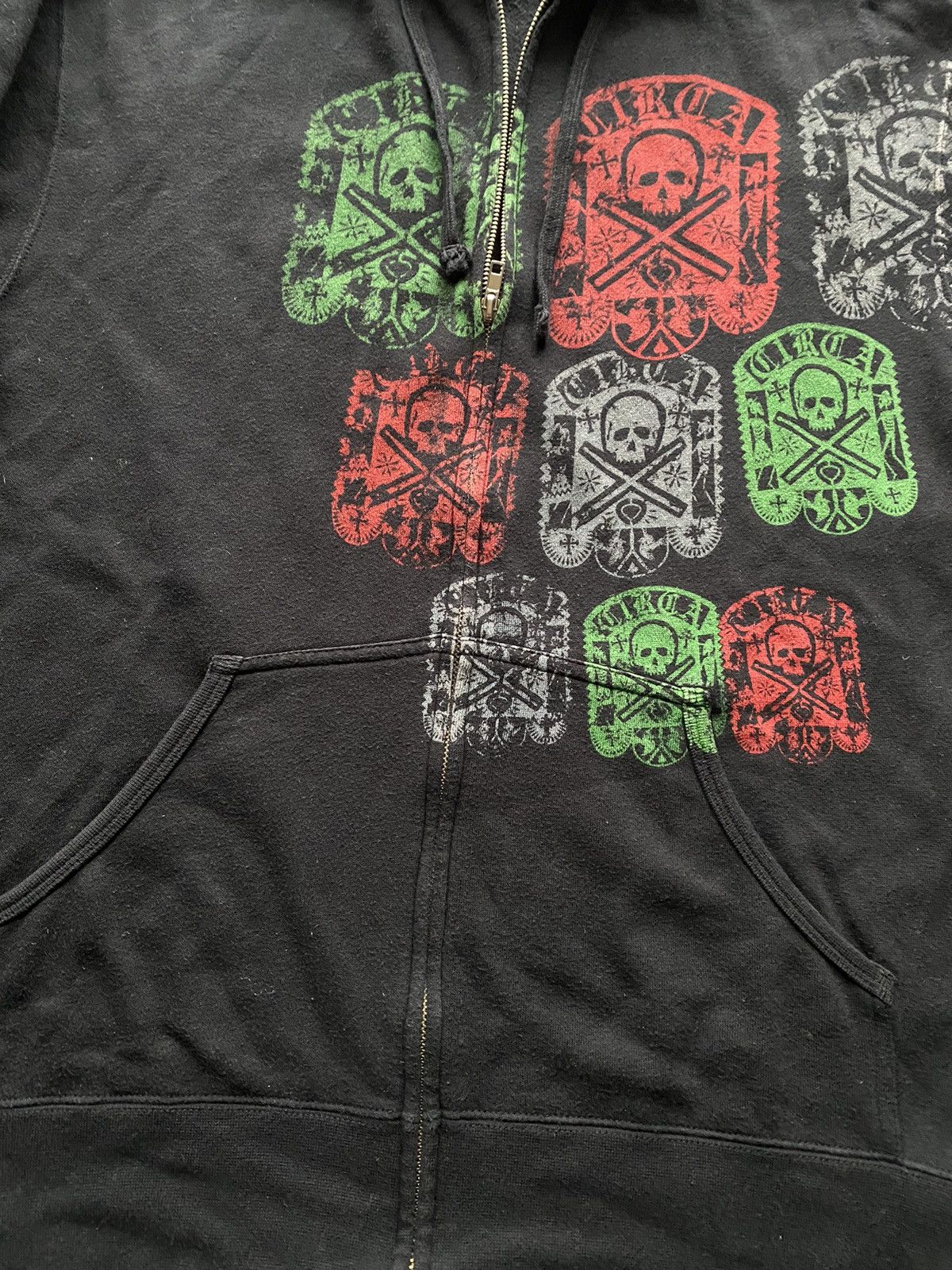 C1RCA × Vintage Vintage Y2K Circa Skull and Bones Hodie Full Zip 90s Size US L / EU 52-54 / 3 - 6 Thumbnail