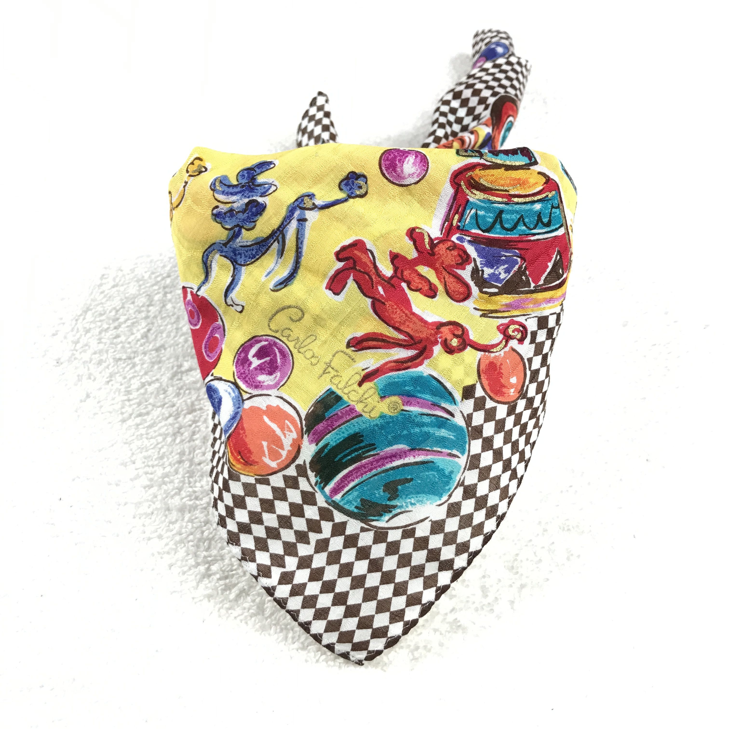 Designer × Vintage Vintage Carlos Falchi Bandana Neckerchief Handkerchief Size ONE SIZE - 4 Thumbnail