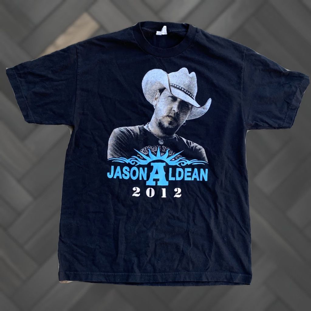 Vintage Jason Aldean 2012 With Special Guest Luke Bryan T-Shirt 2012 Tour Concert Tee L Black Men XS? Size US L / EU 52-54 / 3 - 1 Thumbnail