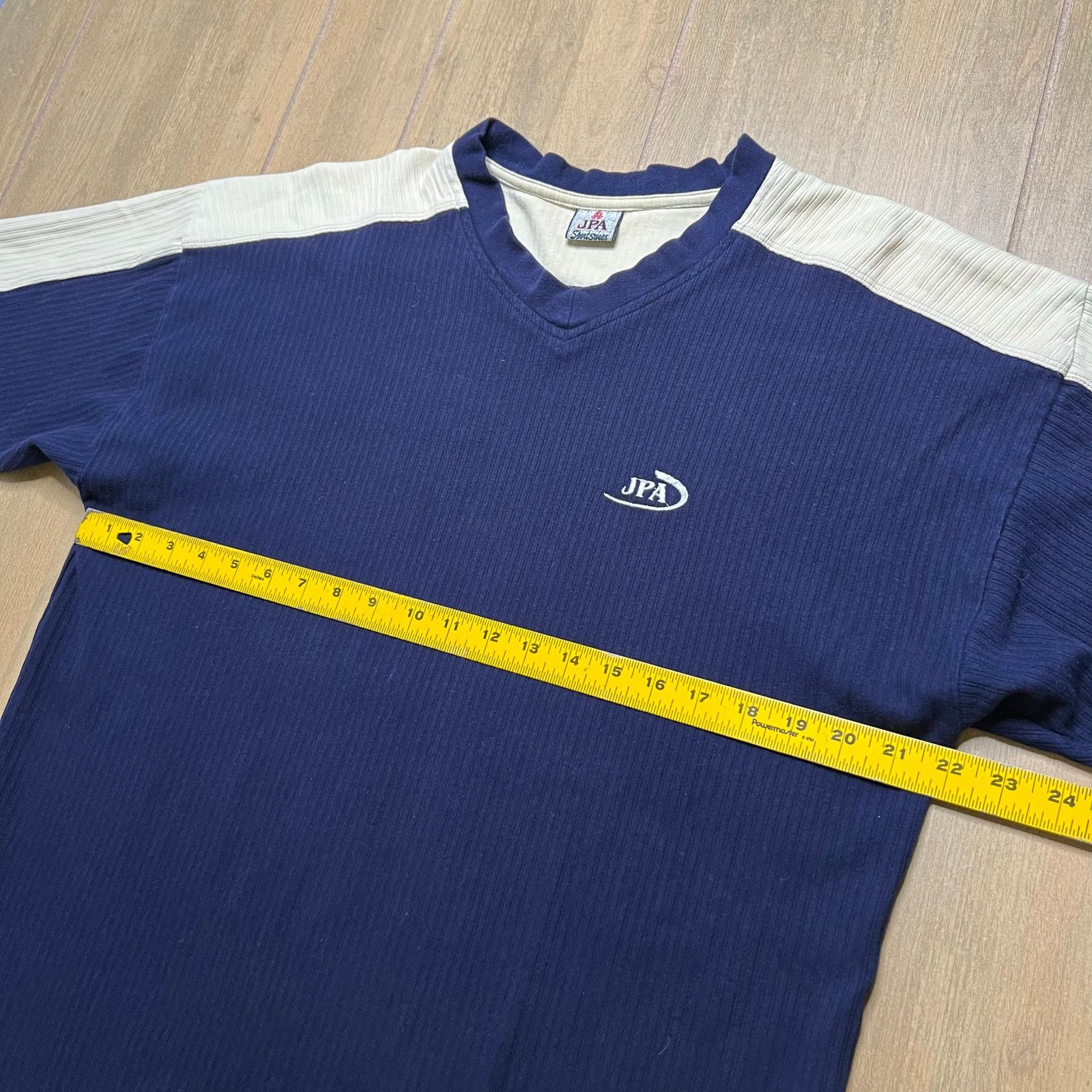 Vintage Vintage Y2K JPA Ribbed Shirt Mens Large Blue Soccer Style Size US L / EU 52-54 / 3 - 6 Thumbnail