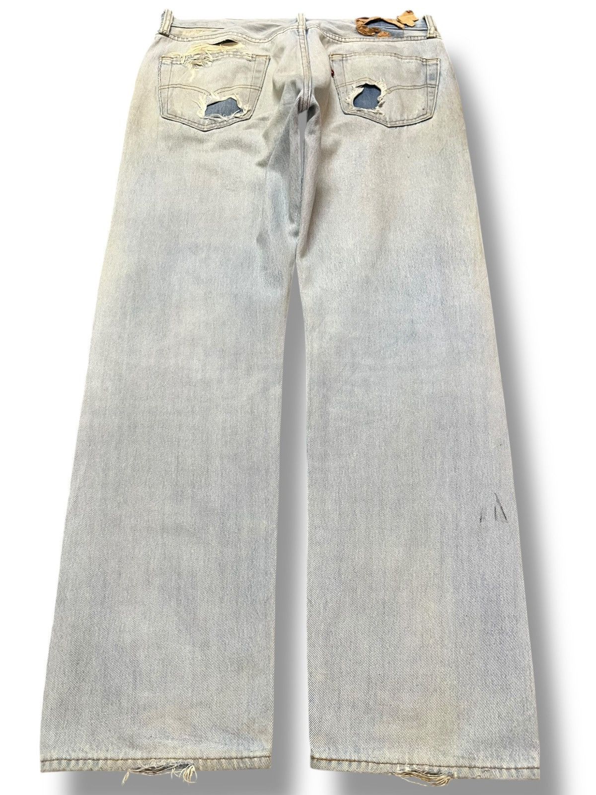 Levi's Vintage Clothing Vintage Levi’s 501 Faded Ripped Distressed Denim Size US 33 - 7 Thumbnail