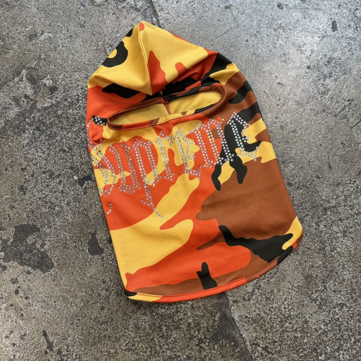 Supreme Supreme Orange Camo Swarovski Balaclava Mask Size ONE SIZE - 1 Thumbnail