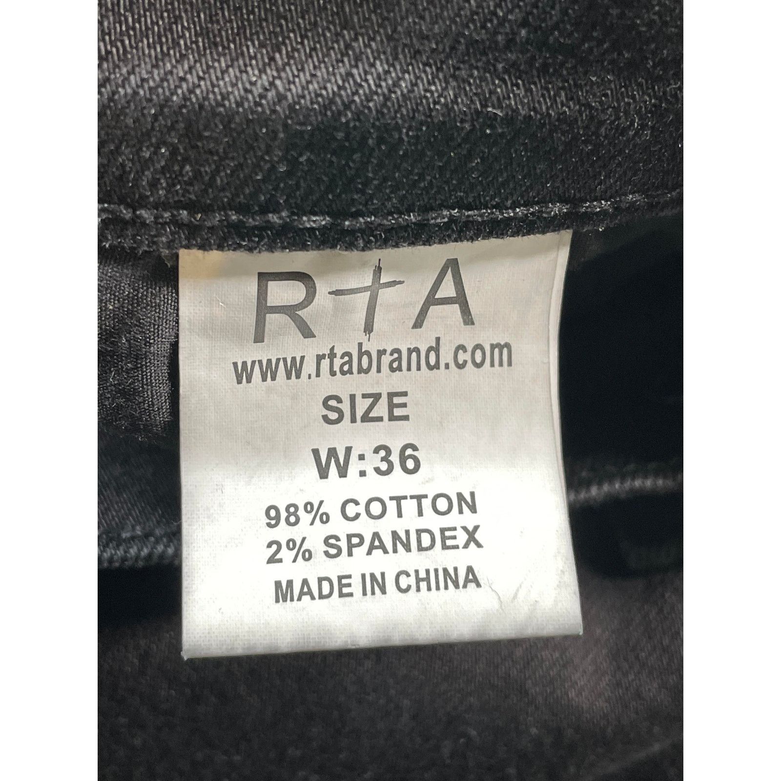 Rta RTA RIP Black Jeans Size US 36 / EU 52 - 4 Thumbnail
