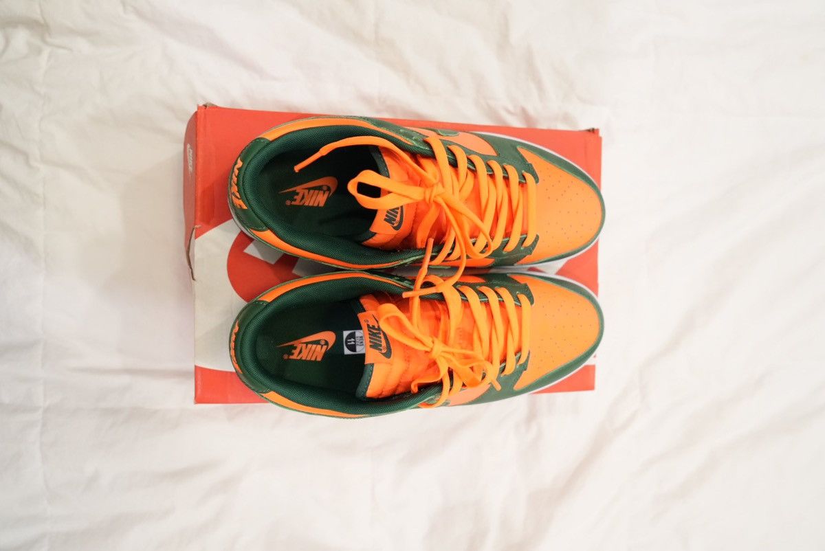 Nike Nike Dunk Low Retro Miami Hurricanes Size US 11 / EU 44 - 6 Thumbnail