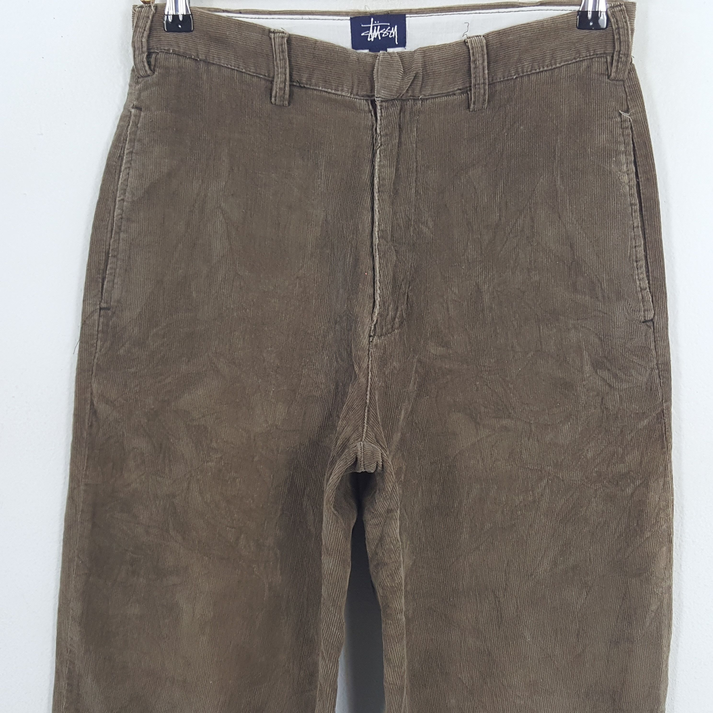 Stussy × Vintage Vintage Stussy USA Corduroy Custom Art Logo Pants Size US 29 - 5 Thumbnail