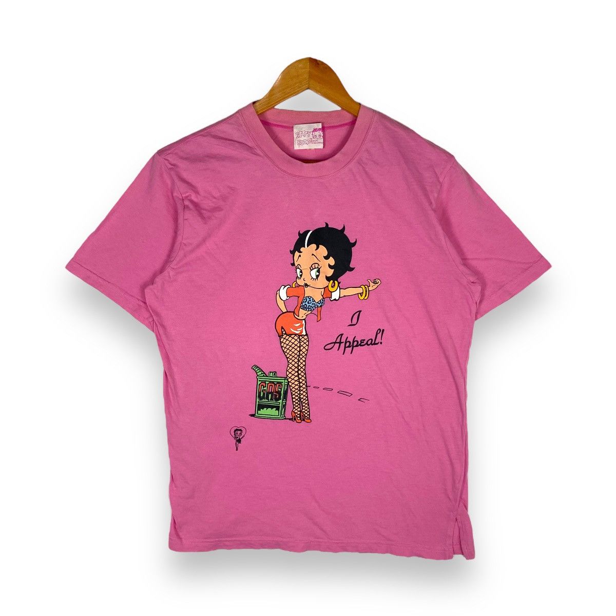 image of Cartoon Network x Vintage 90's Betty Boop I Appeal Cartoon Tee in Pink, Men's (Size Medium)