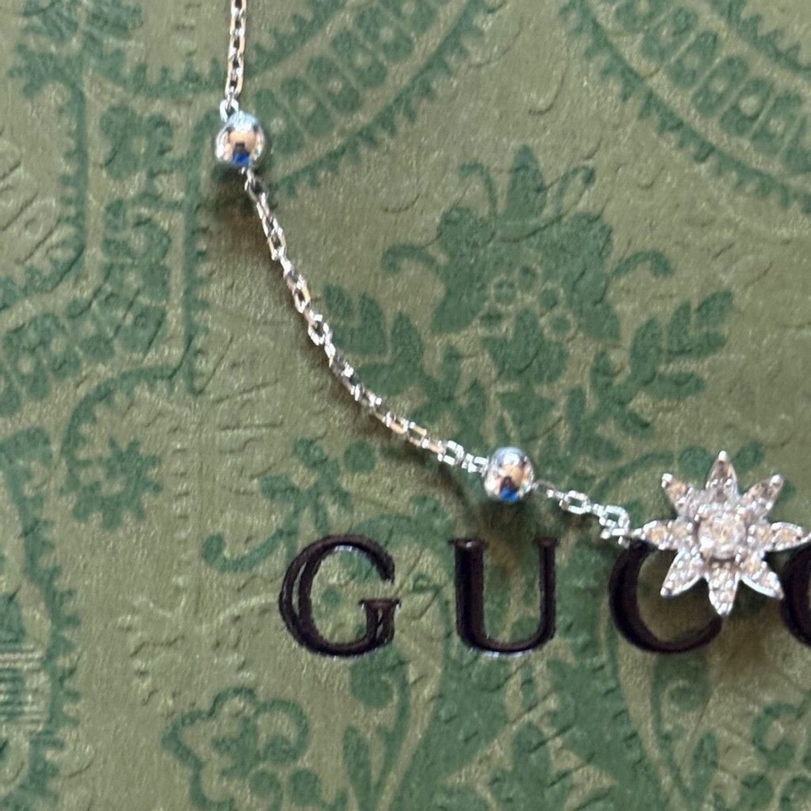 Gucci GUCCI Flora Diamond Charm Bracelet Sterling Silver Size ONE SIZE - 3 Thumbnail