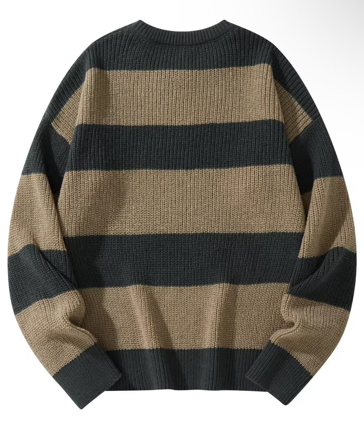 Japanese Brand Versatile Striped Sweater Jacquard Knitted Sweatshirt Size US S / EU 44-46 / 1 - 2 Thumbnail