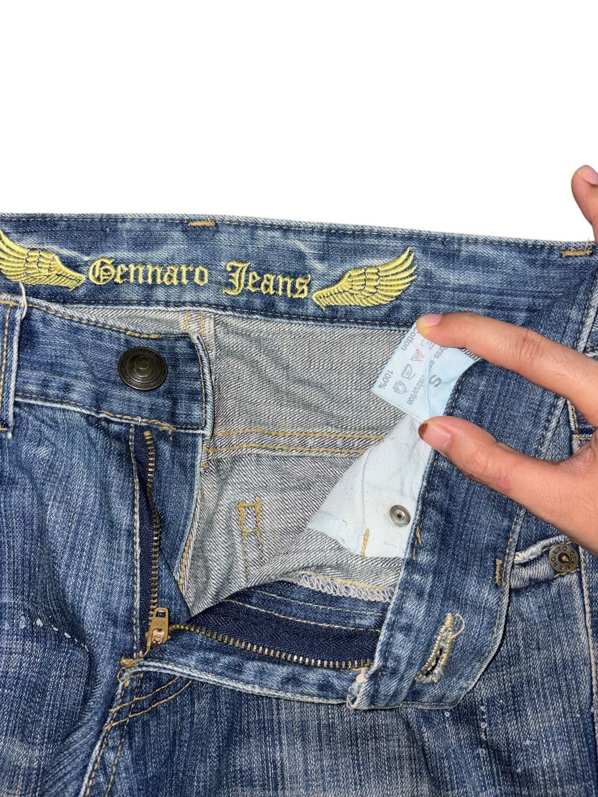 Hysteric Glamour Vintage Japanese Brand Rusty Wash Distress Flare Jeans Size 28" / US 6 / IT 42 - 5 Thumbnail