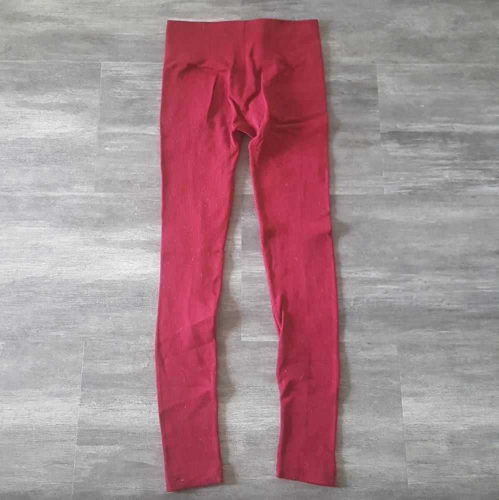 Designer Burgundy Back Zip Thick B&G Legging Size 30" / US 8 / IT 44 - 1 Thumbnail