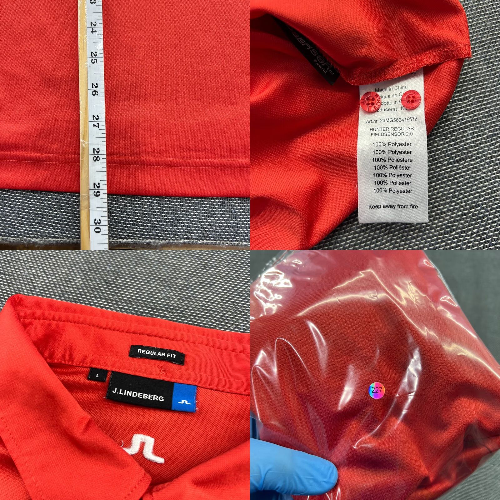 J.Lindeberg J. Lindeberg Hunter Fieldsensor 2.0 Jersey Mens Polo Shirt Large Golf Red Shirt Mens Polo Red Polo Shirt Size US L / EU 52-54 / 3 - 8 Thumbnail