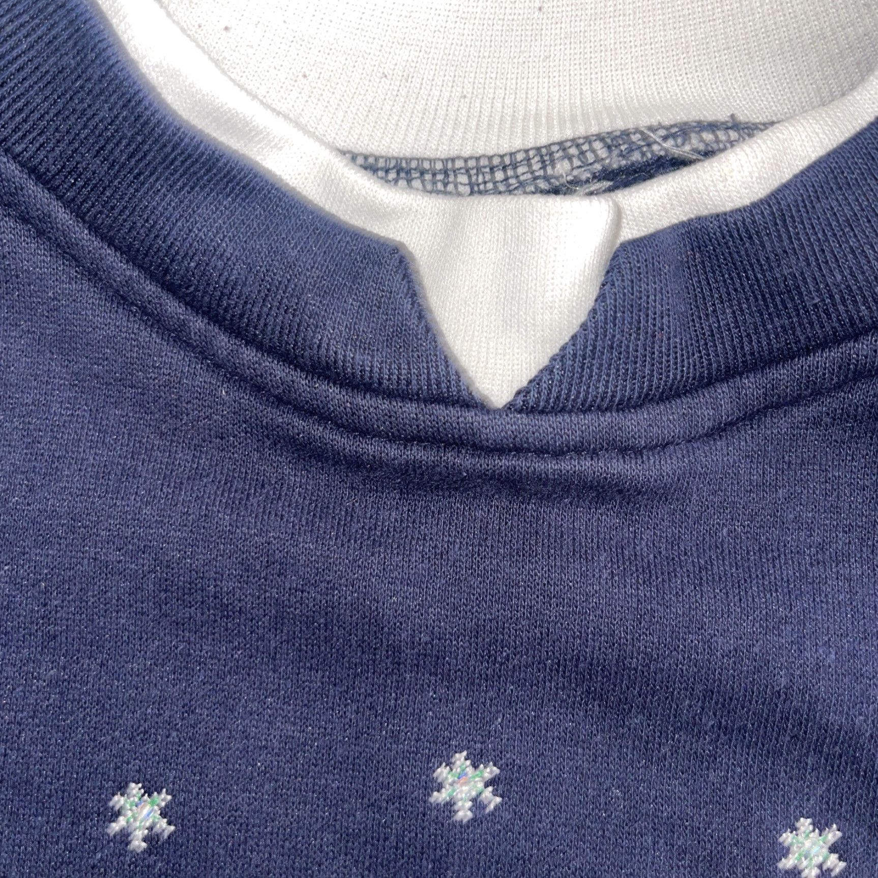 Vintage VINTAGE Women’s Small Snowman Winter Christmas Ugly Sweatshirt Navy Blue Size S / US 4 / IT 40 - 3 Thumbnail