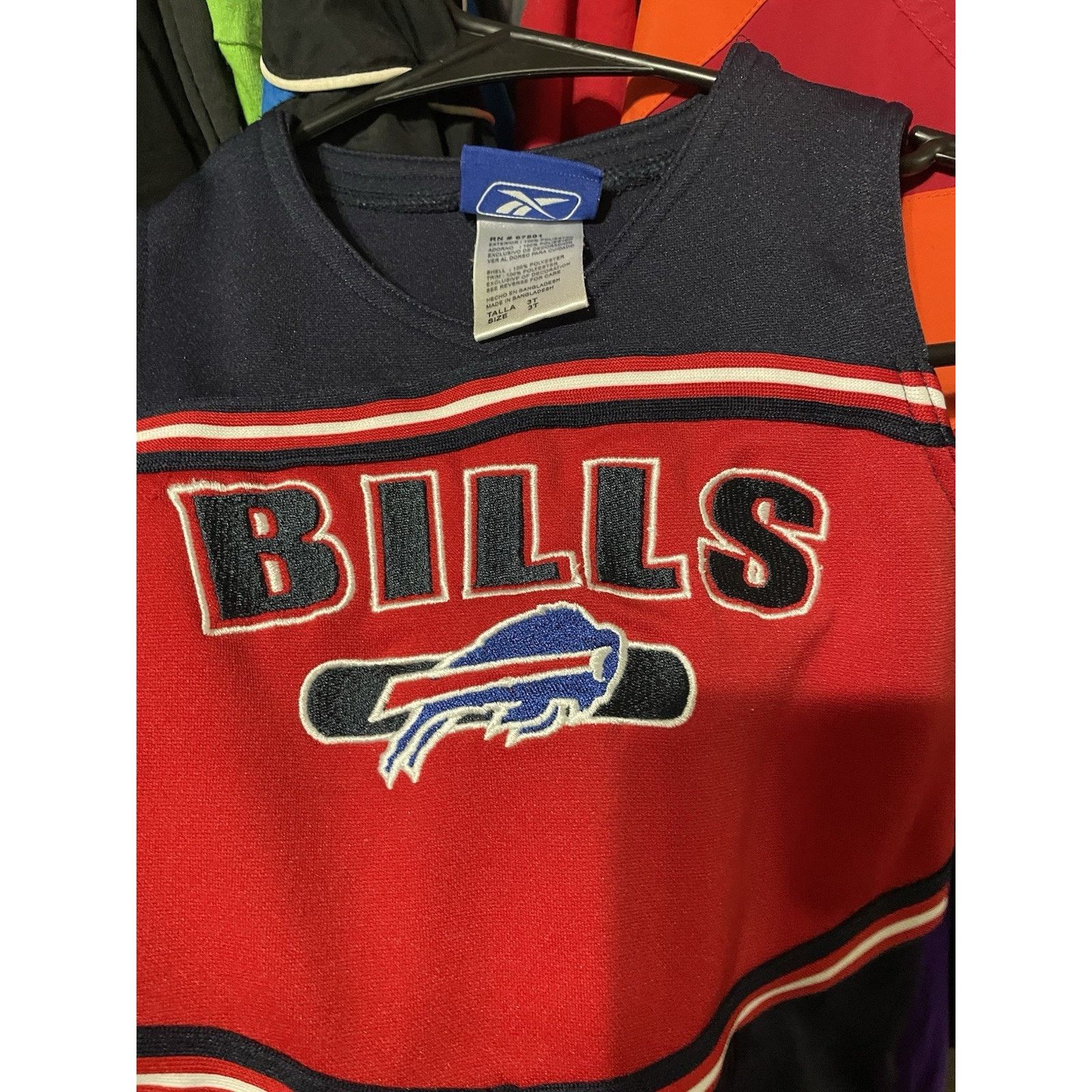 Reebok Size 3T- Vintage Buffalo Bills Cheerleading Dress Girls Size XS / US 0-2 / IT 36-38 - 4 Thumbnail