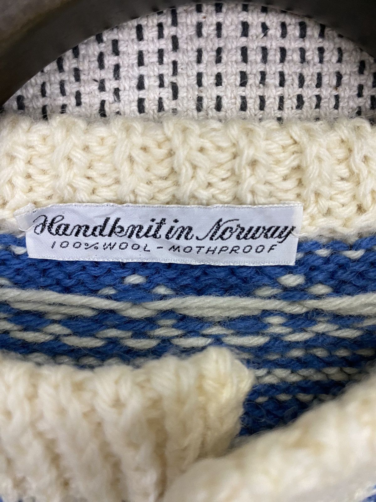 Aran Isles Knitwear × Vintage 🔥Handknit in norway knitwear 100% wool mothproof Size US M / EU 48-50 / 2 - 5 Thumbnail