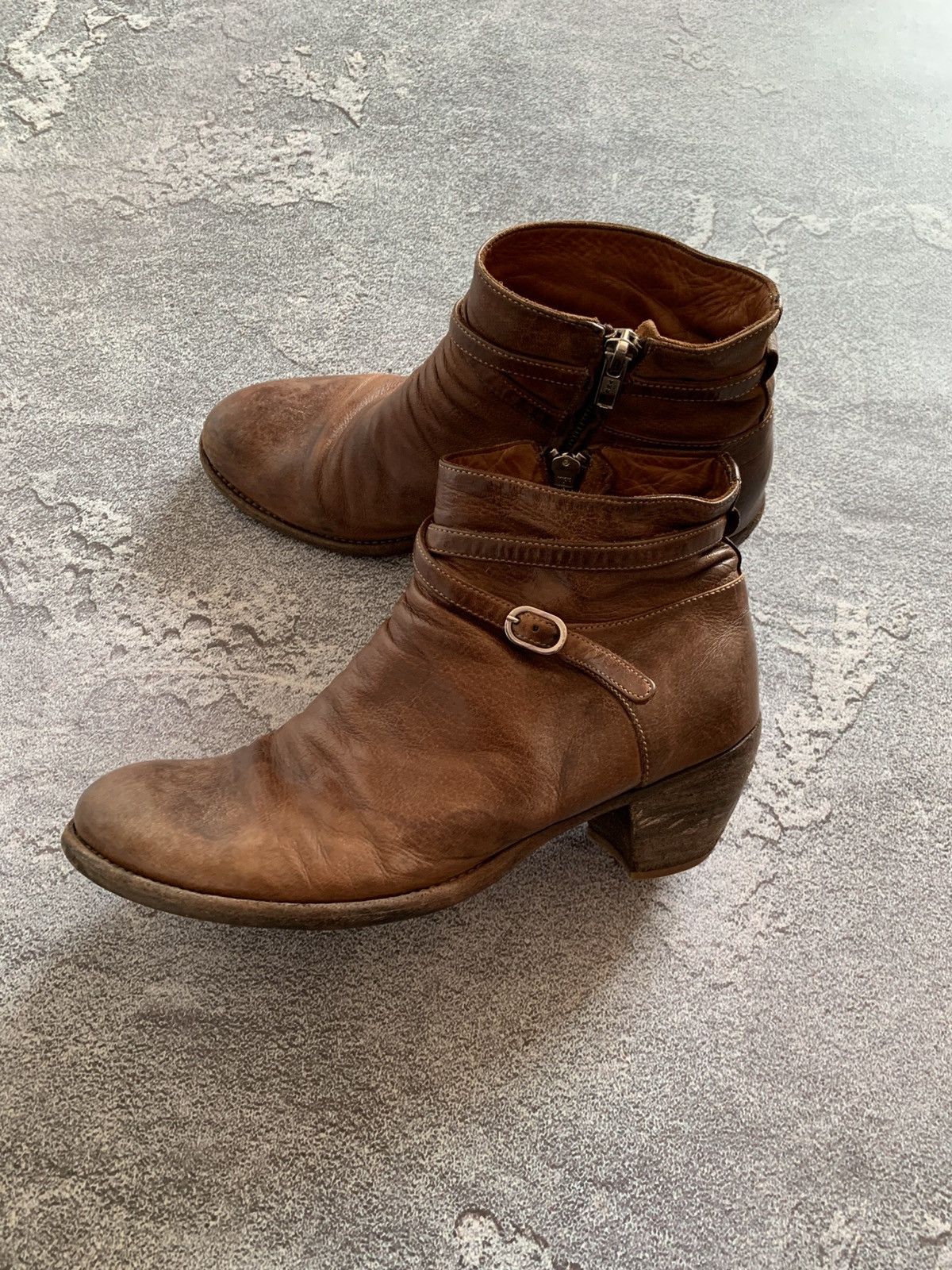 Leather × Officine Creative Officine Creative Brown Leather Avant Garde Boots size 40 Size US 10 / IT 40 - 5 Thumbnail