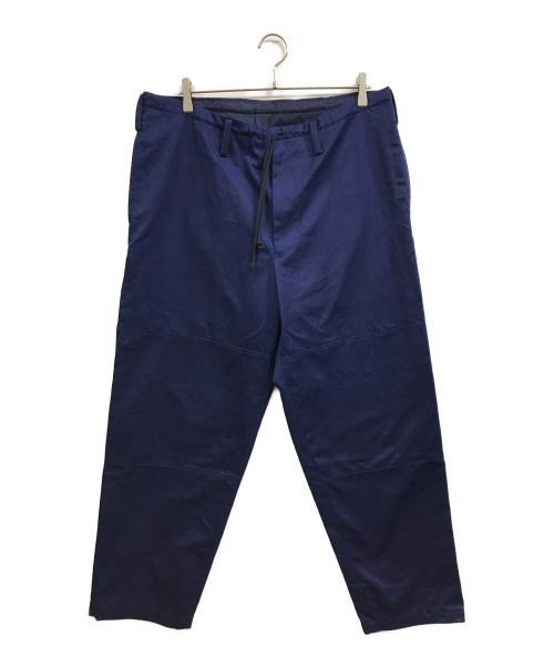 image of Yohji Yamamoto Pour Homme Front Panel String Wide Pants in Navy, Men's (Size 35)