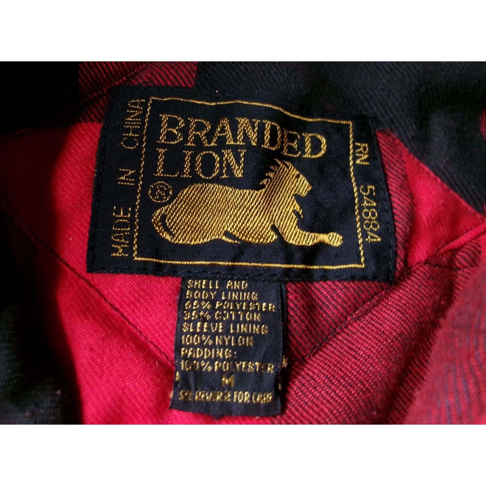 Vintage VINTAGE Branded Lion Vest Mens M Red Black Buffalo Plaid Quilted Zippered Pockets Size US M / EU 48-50 / 2 - 6 Thumbnail