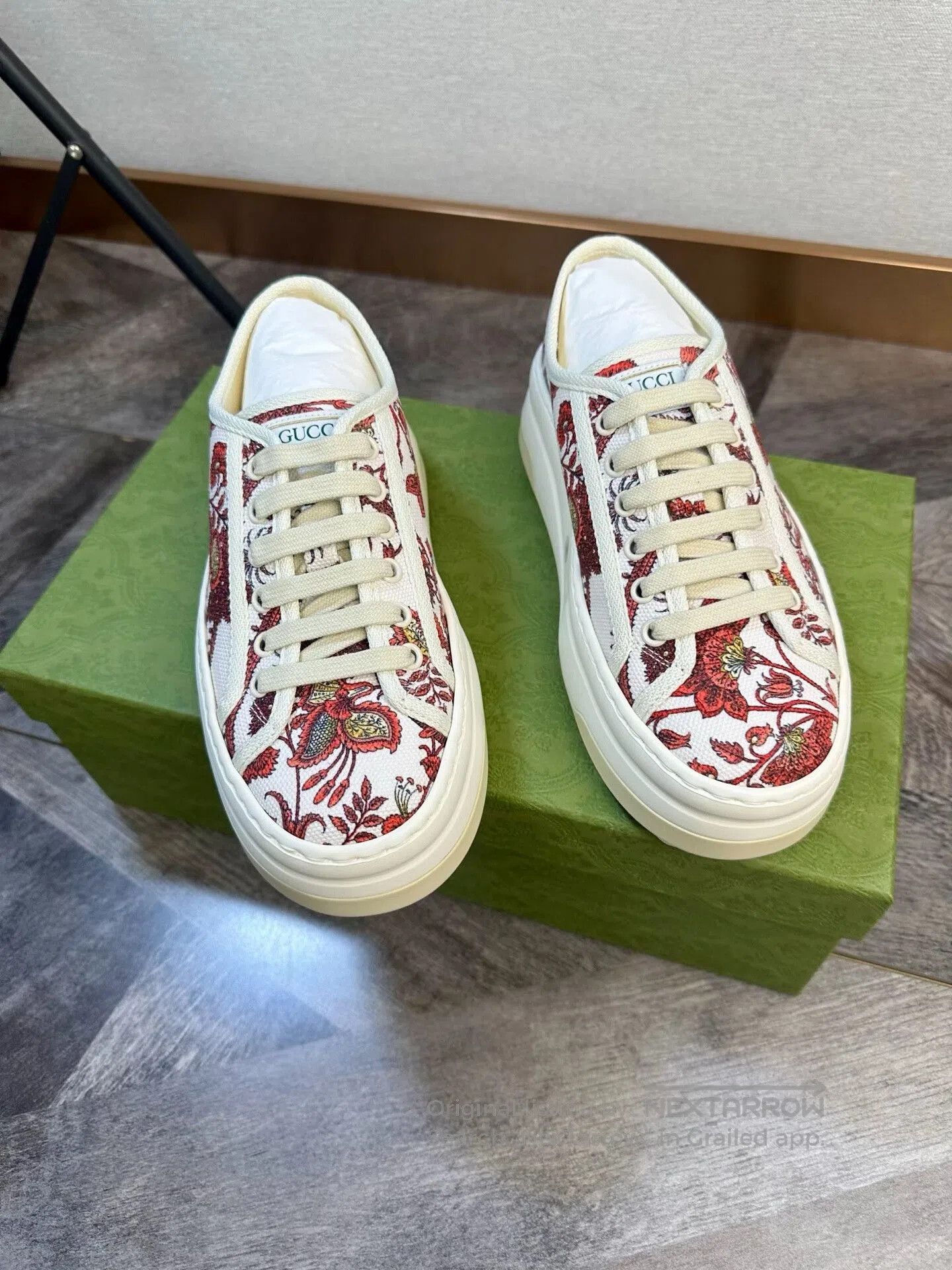 Gucci Gucci Platform Canvas Embroidered Sneakers. Size US 5 / IT 35 - 6 Thumbnail