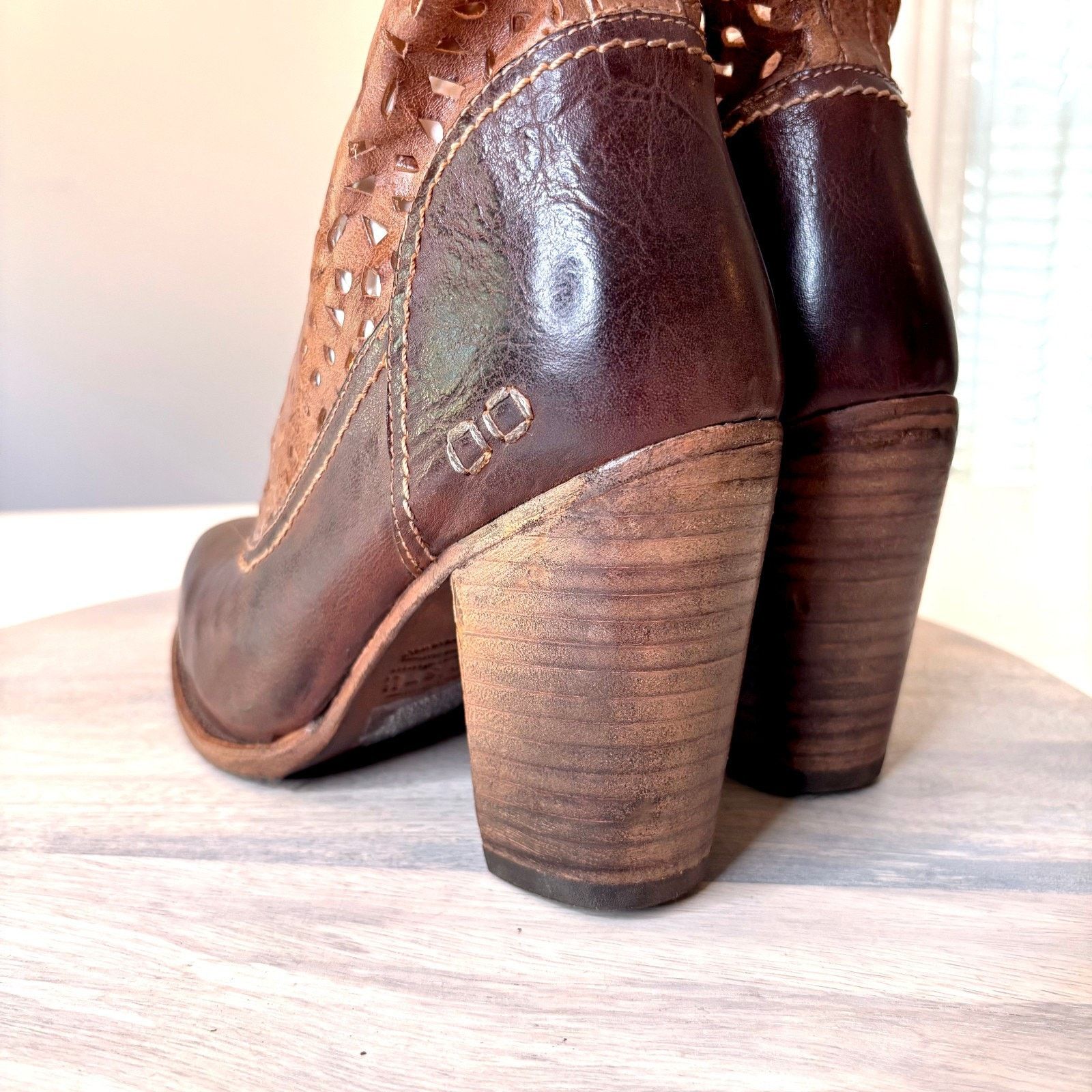 Bed Stu Bed Stu Leather Ankle Boots Laser Cut Rustic Women's 8.5 Size US 8.5 / IT 38.5 - 7 Thumbnail