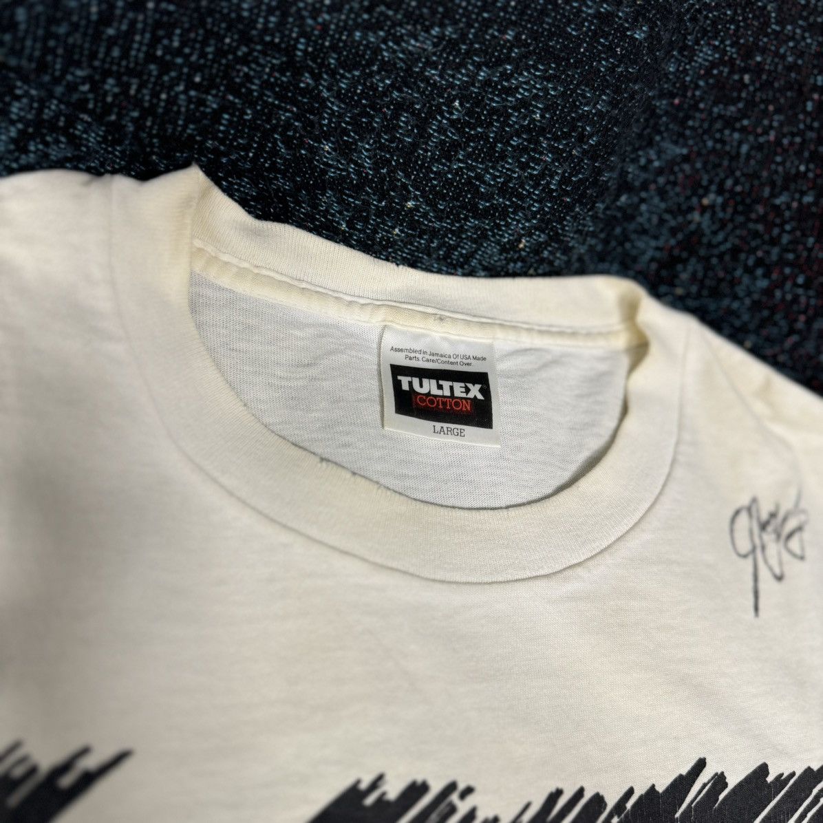 NASCAR × Vintage VINTAGE NASCAR HARRY GANT AUTOGRAPHED TEE WHITE Size US L / EU 52-54 / 3 - 5 Thumbnail