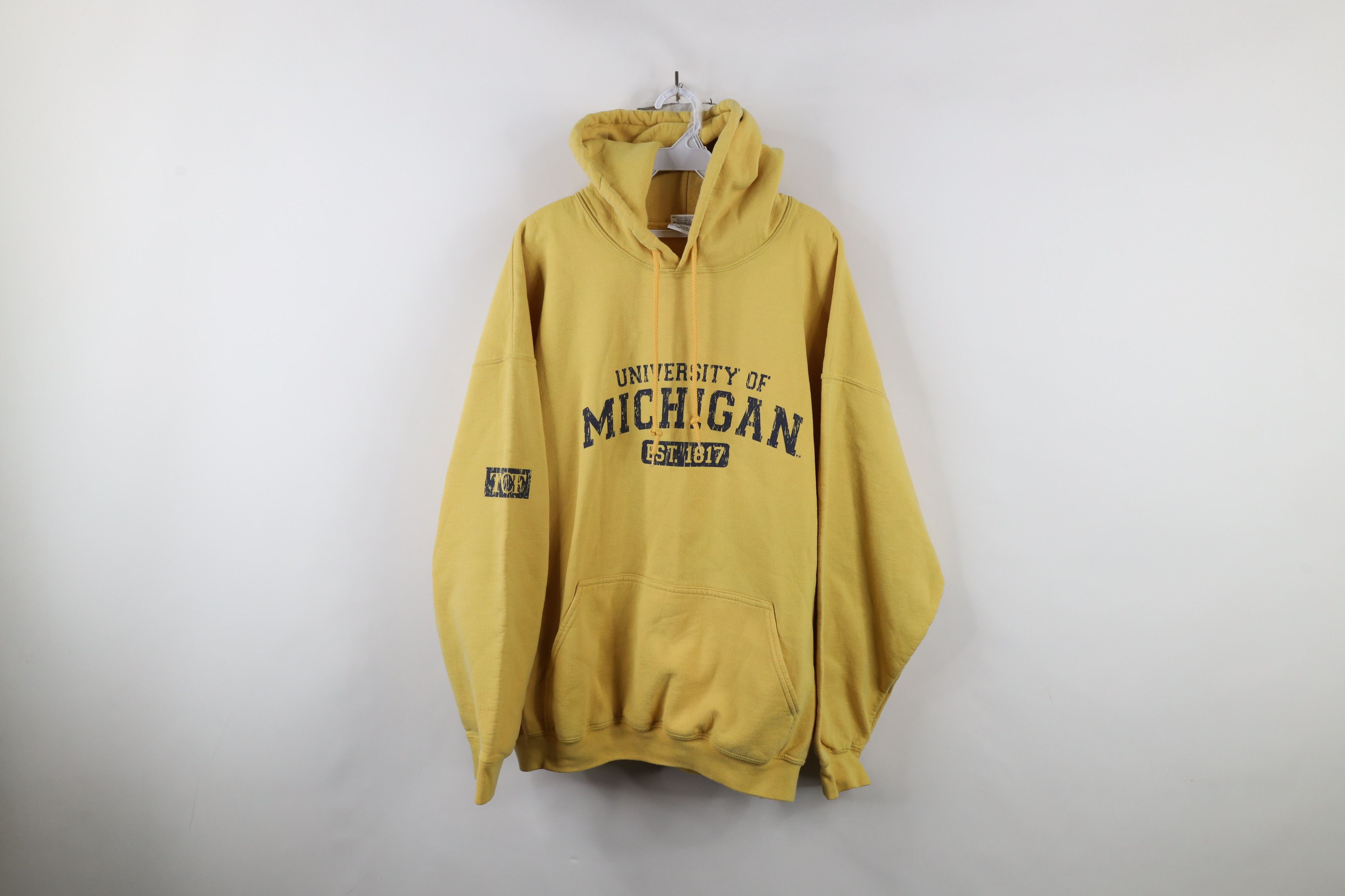 Vintage Vintage University of Michigan Hoodie Sweatshirt Yellow Size US XXL / EU 58 / 5 - 1 Thumbnail