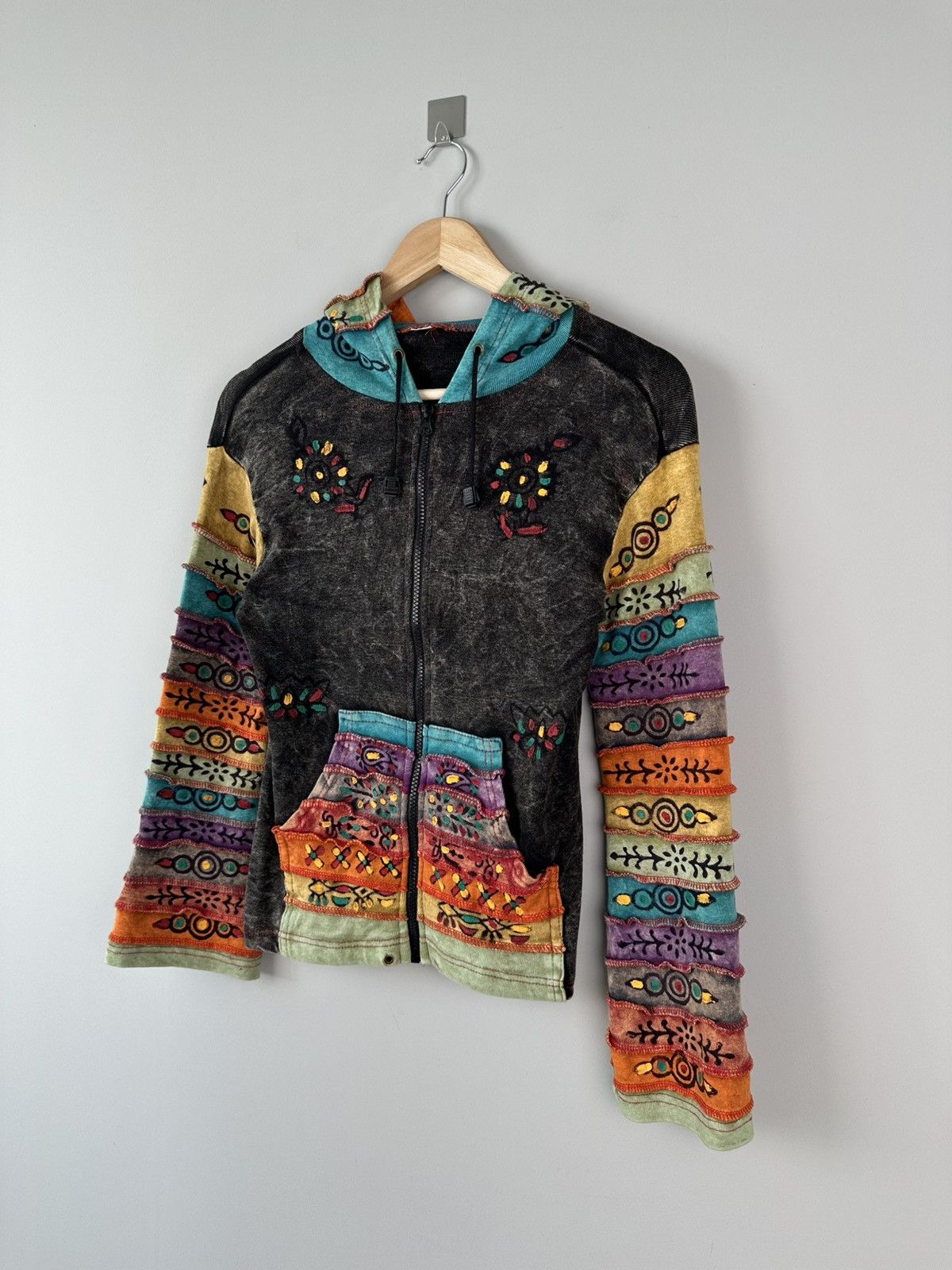 Hysteric Glamour × Vintage Vintage 90s Crazy Avant Garde Hoodie Patchwork Oversized Size M / US 6-8 / IT 42-44 - 1 Thumbnail