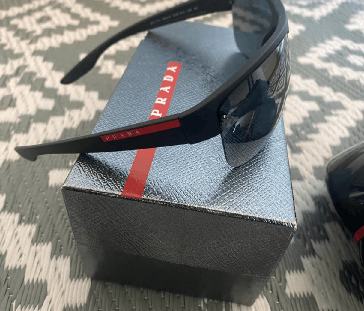 Prada × Vintage PRADA Sunglasses Sport Metal Shield Oval Flame Star Size ONE SIZE - 3 Thumbnail