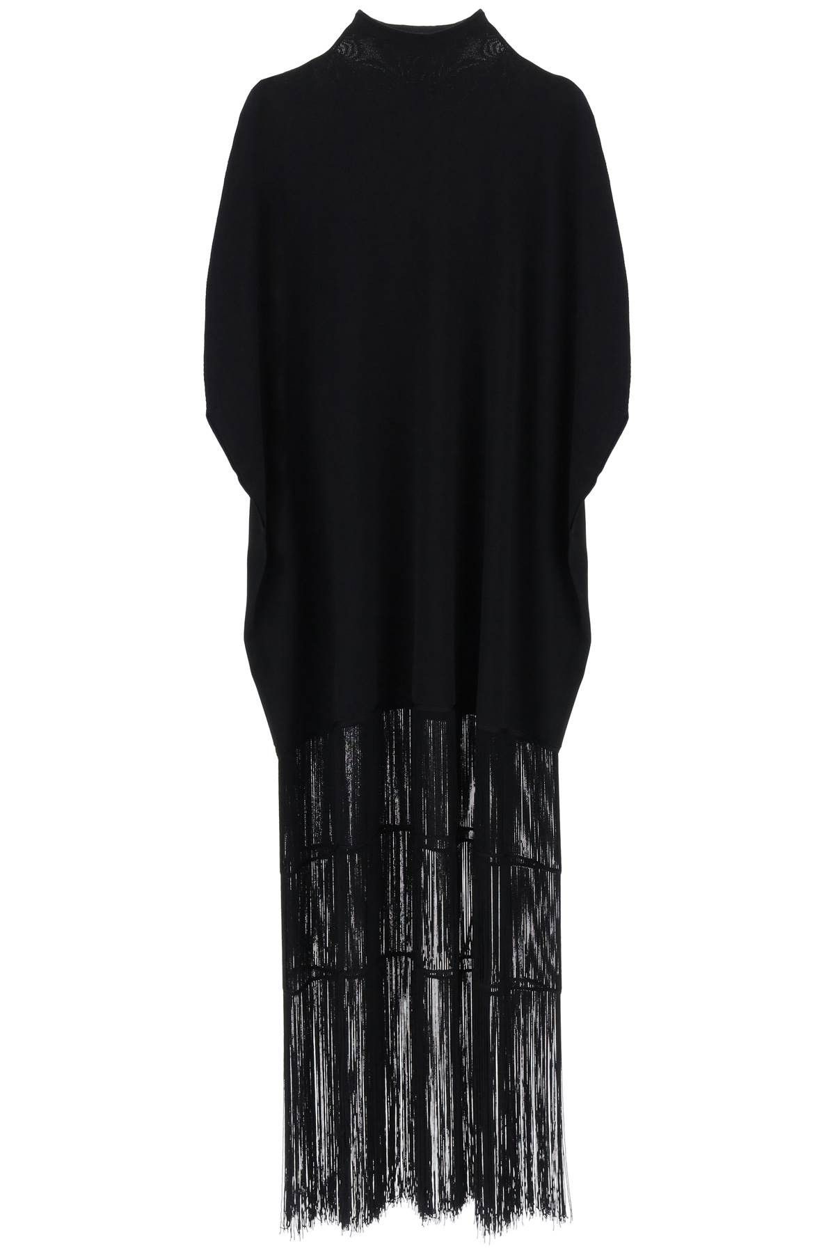 image of Khaite "olson Dress With Ruffled Fr in Nero, Women's (Size XS)