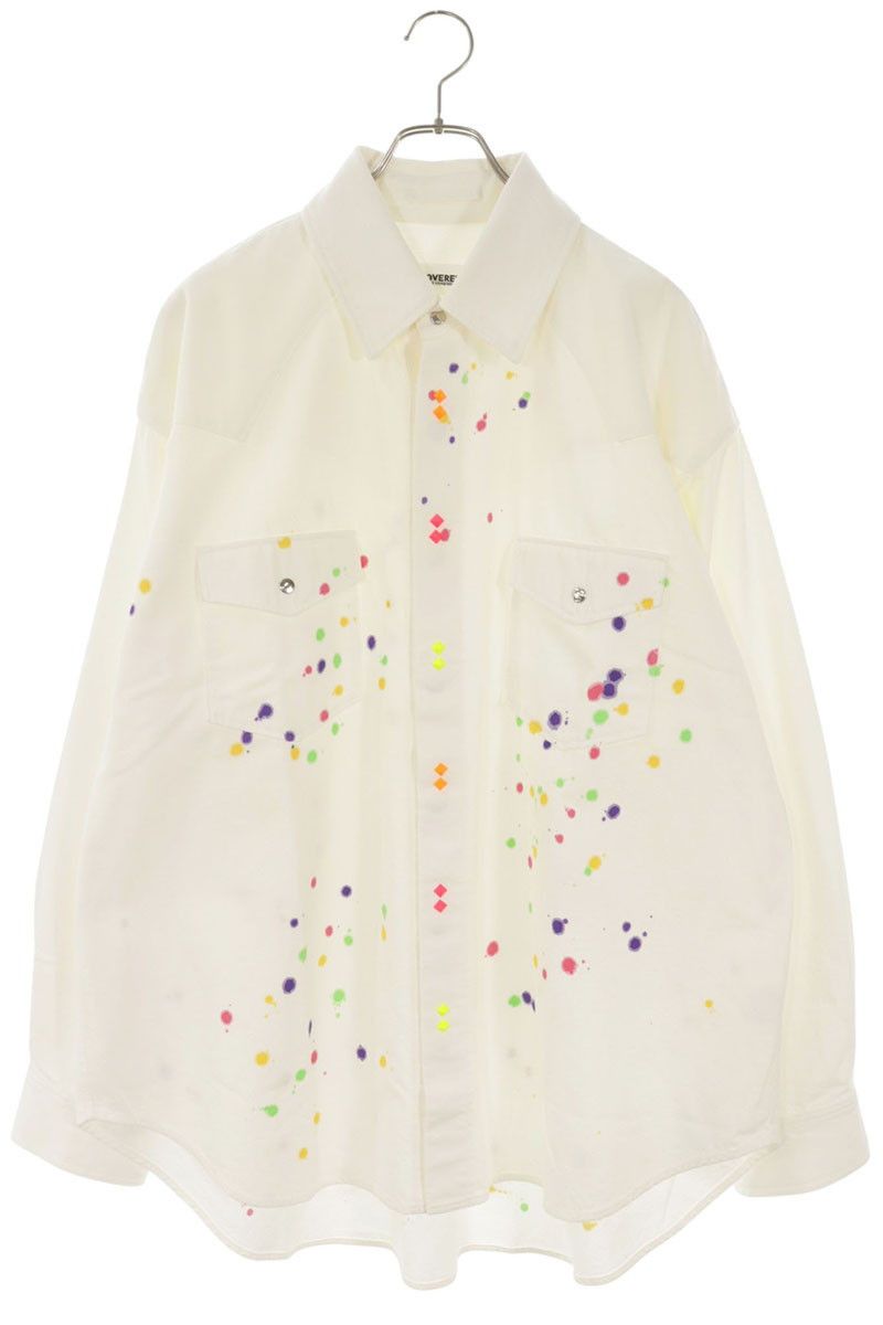 Discovered Paint Stud Button Western Long Sleeve Shirt Multi Size M, Men's