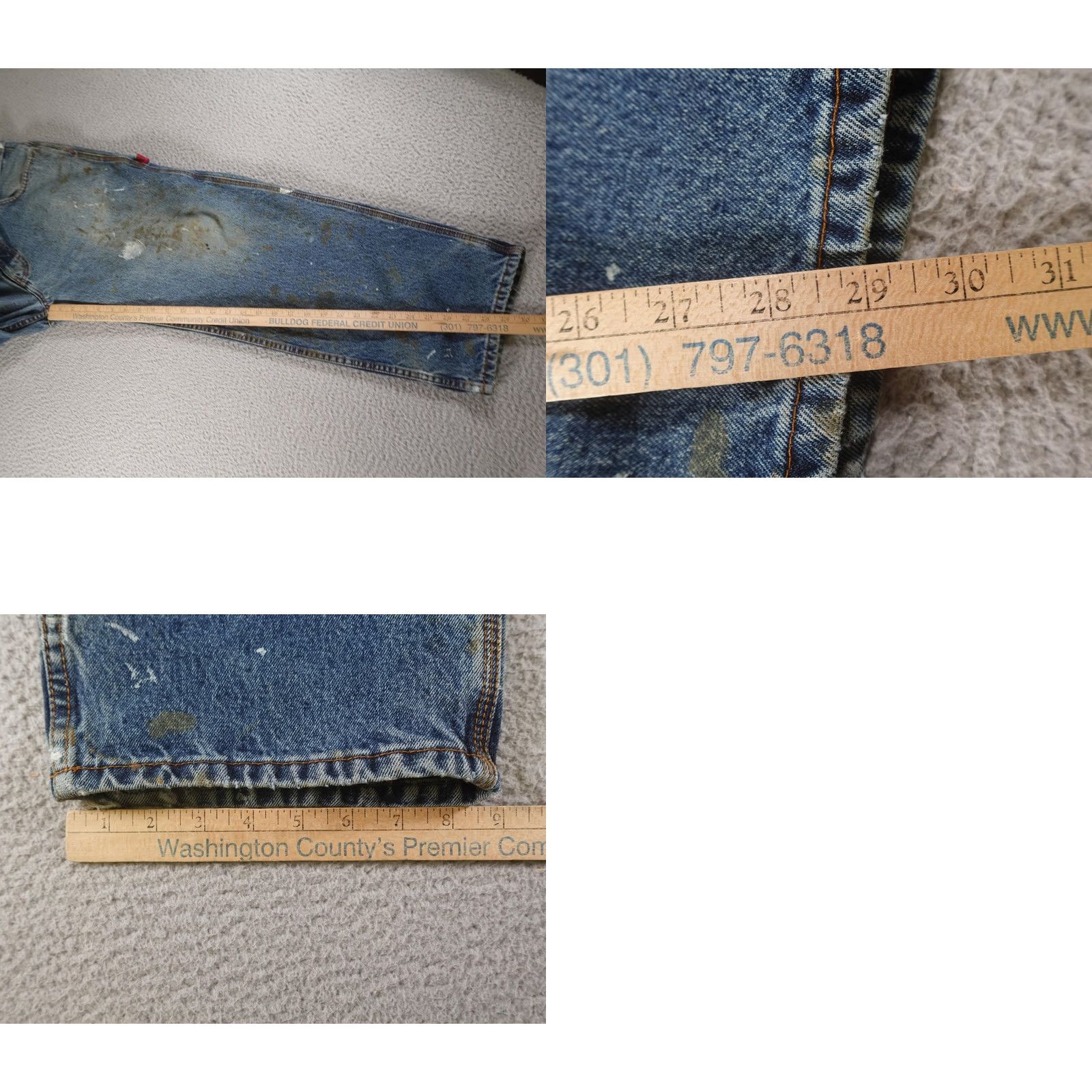 U.S. Polo Assn. VINTAGE US Polo Assn Jeans Mens 32x30 Blue Distressed Carpenter Skater Baggy Straight Pockets USA Flag 1890 Womens/Boys? Size US XS / EU 42 / 0 - 11 Thumbnail