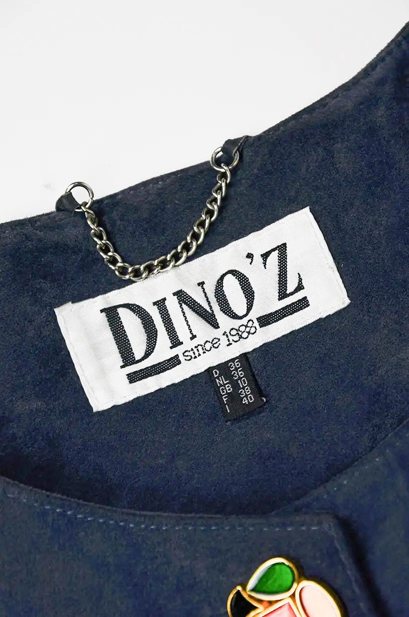 Vintage DINO’Z Embroidered Leather Jacket – Size 36 Size XS / US 0-2 / IT 36-38 - 8 Thumbnail