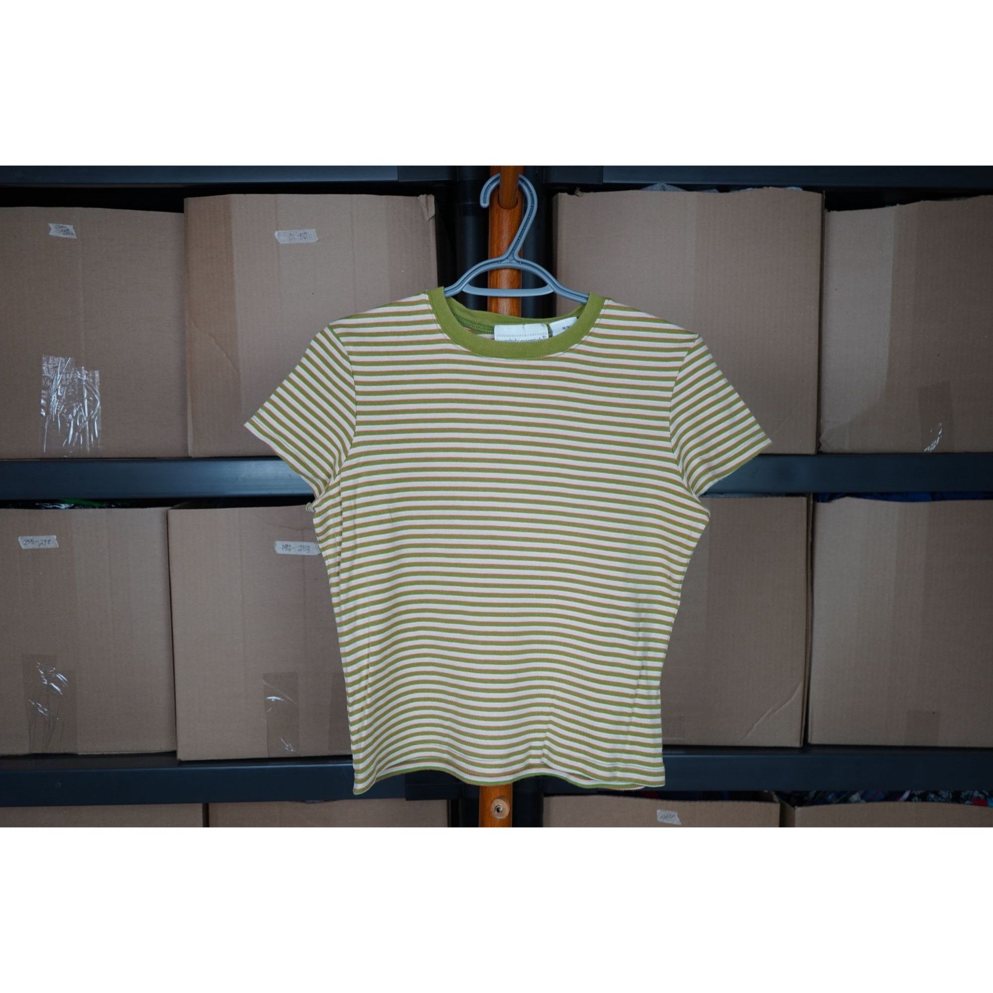 Vintage 90s Wardrobe Essentials Green Striped M #393 Size M / US 6-8 / IT 42-44 - 1 Thumbnail