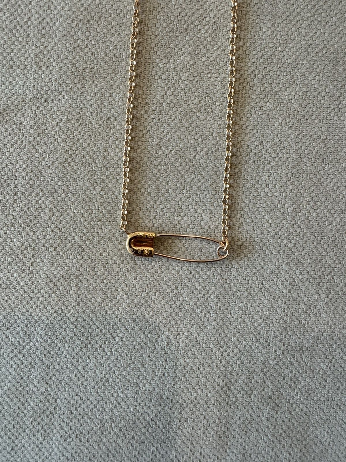 Chrome Hearts Chrome Hearts 22k Yellow Gold Diamond Safety Pin Necklace Size ONE SIZE - 6 Thumbnail