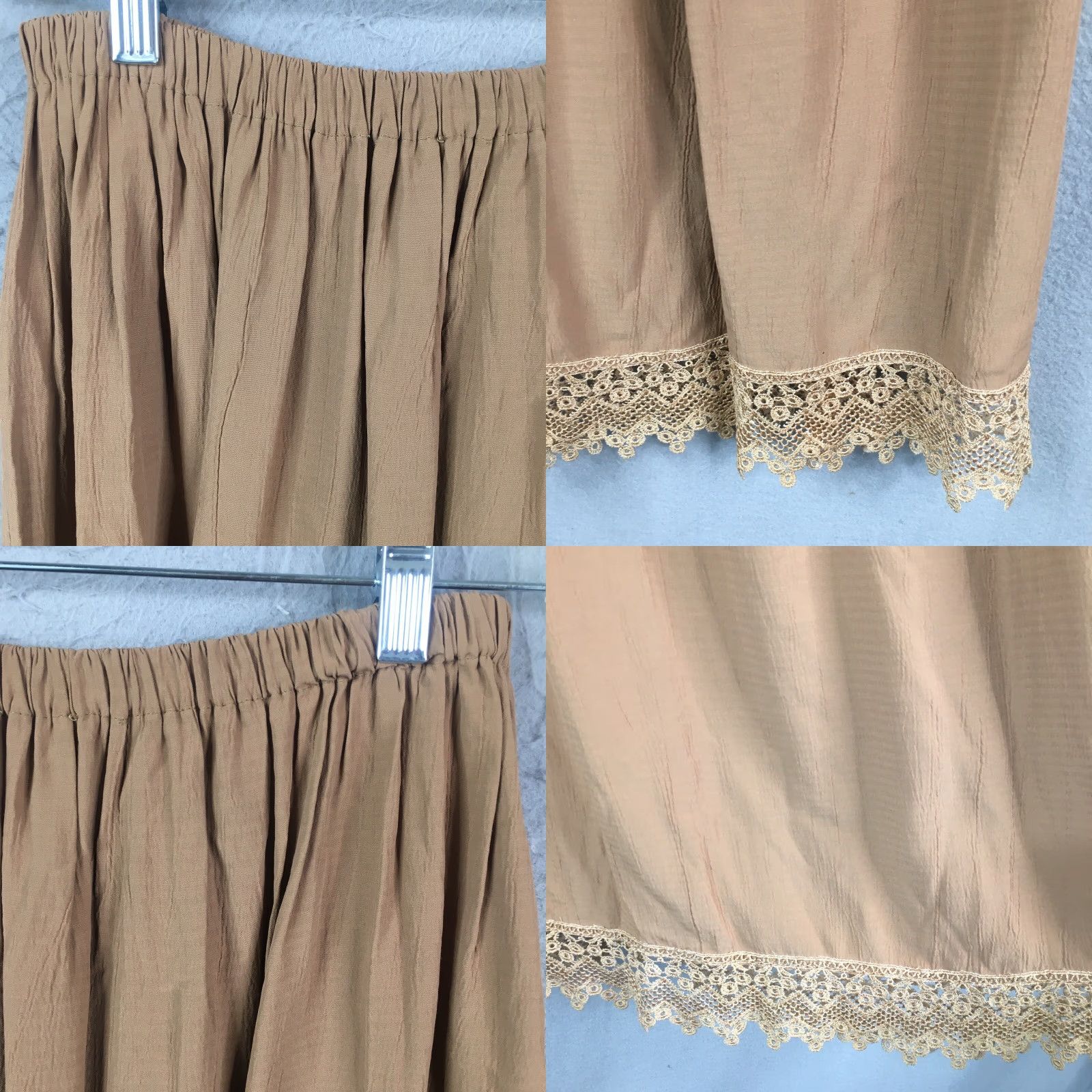 Vintage VINTAGE Pure West Maxi Skirt Women One Size Brown Crochet Boho Beach Hippie Retro Southwestern Long Size 42" / US 20 - 8 Thumbnail