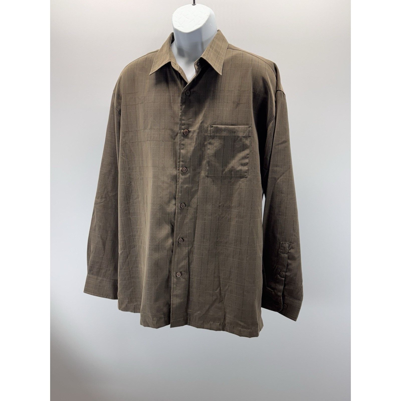 Pierre Cardin PIERRE CARDIN Patterned Shirt Green Plaid Size XL Size US XL / EU 56 / 4 - 1 Thumbnail