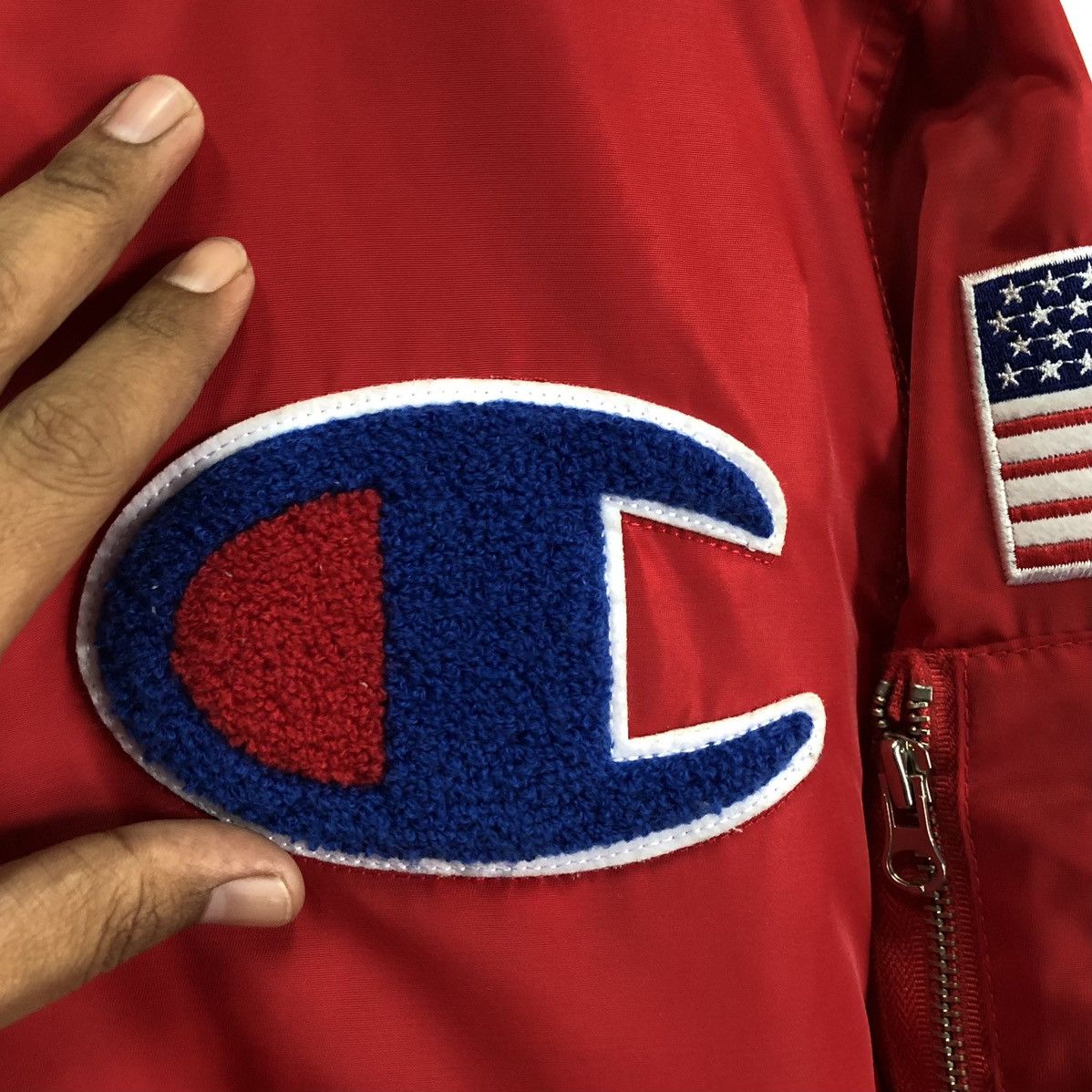 Champion Champion USA 🇺🇸 Lined Quilted Bomber Jacket Size US L / EU 52-54 / 3 - 10 Thumbnail