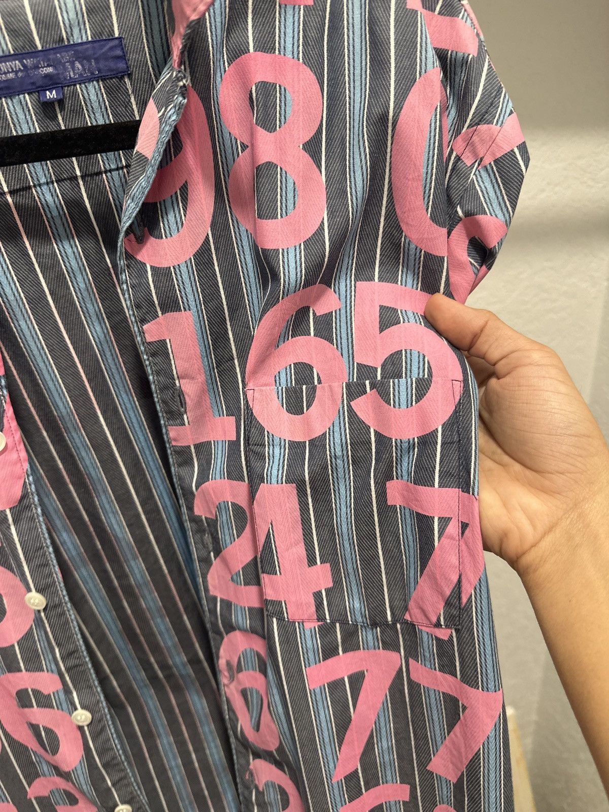 Comme des Garcons × Junya Watanabe Junya Watanabe “Numbers” button up shirt AD2002 Size US M / EU 48-50 / 2 - 9 Thumbnail