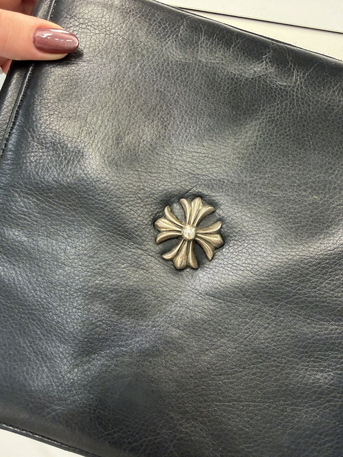 Chrome Hearts Leather chrome hearts messenger bag in black Size ONE SIZE - 1 Thumbnail