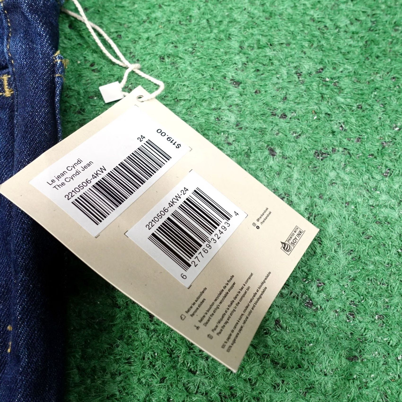 Frank And Oak FRANK AND OAK CYNDI STRAIGHT FIT DENIM BLUE JEANS WOMENS SIZE 24 NEW NWT Size 42" / US 20 - 4 Thumbnail