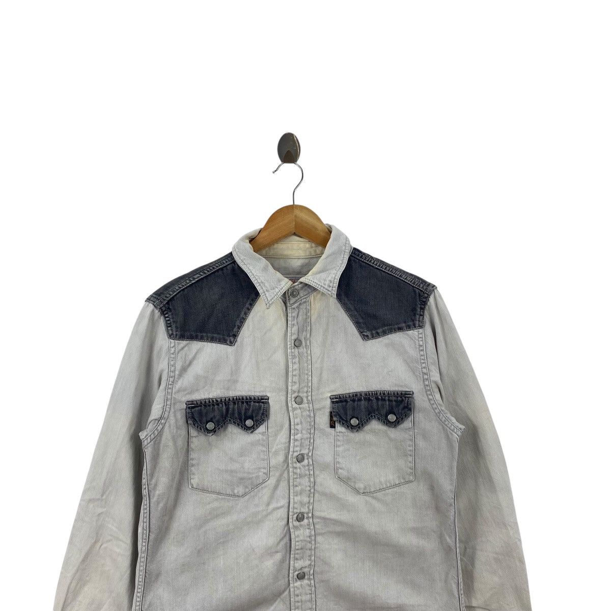 Vintage Vintage DUFFERS ORIGINAL Denim Western Shirt Jacket Light Size US S / EU 44-46 / 1 - 2 Thumbnail