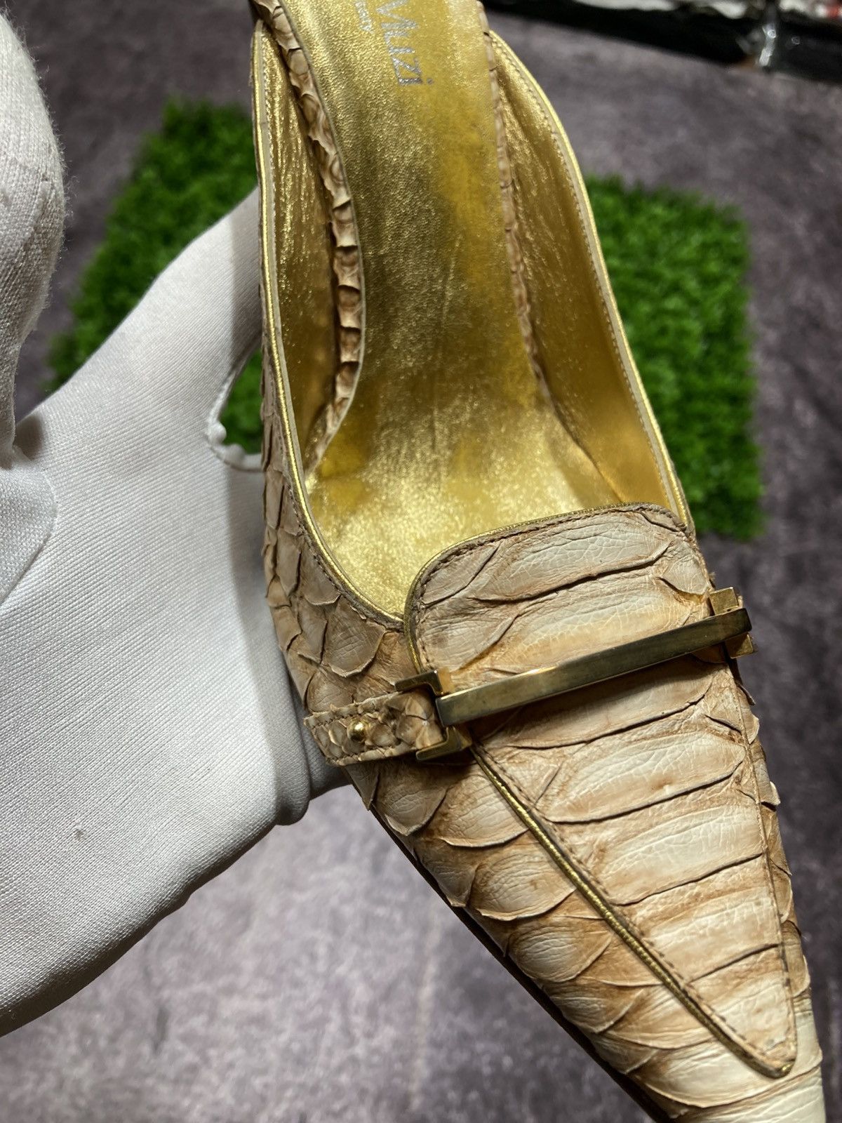 Other NANDO MUZI Mules Heels Toe Python Leather Gold Size US 9 / IT 39 - 6 Thumbnail