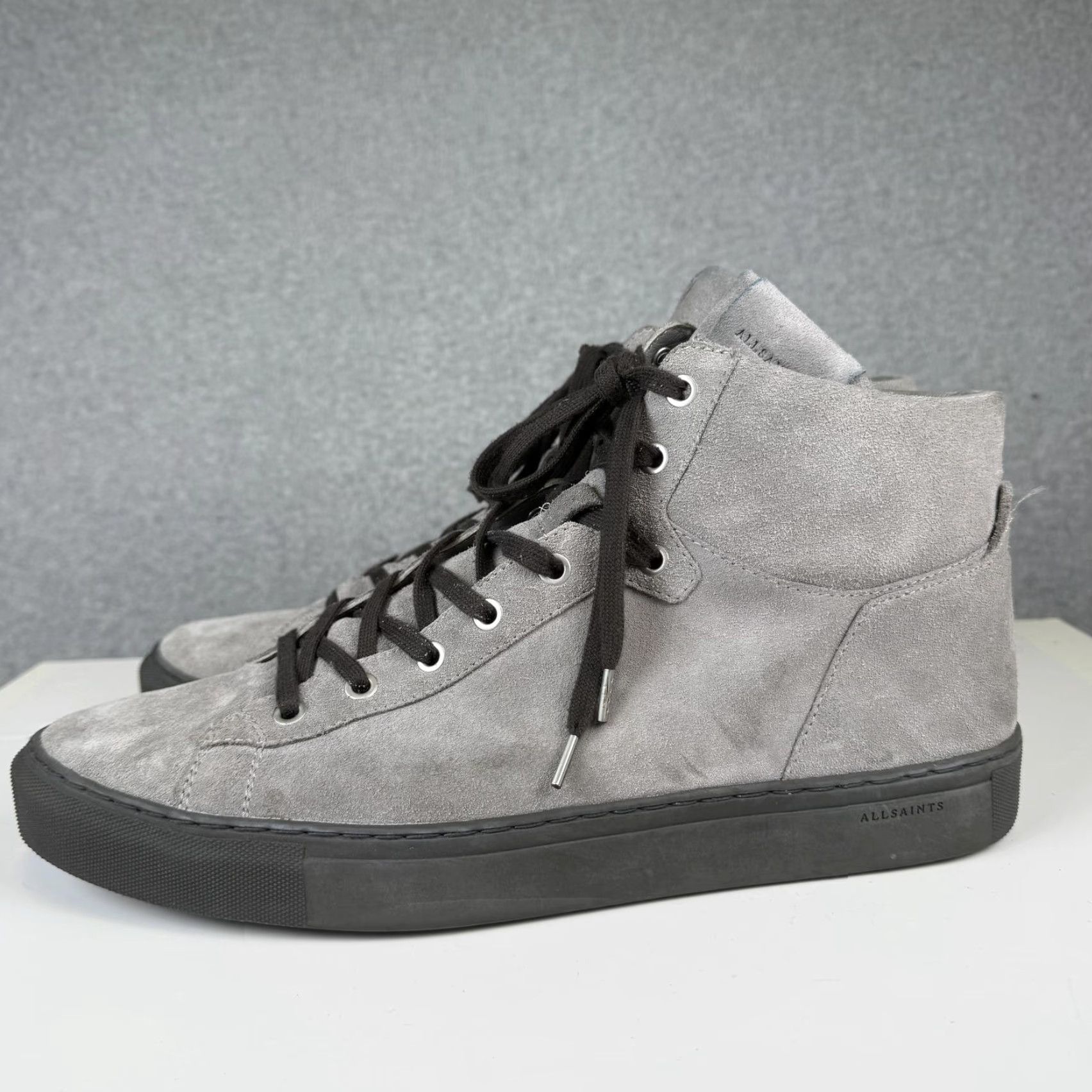 Allsaints AllSaints Sneakers Hi Top Suede Gray Lace Up 12 US 46 EU Men Sneakers Mens Gray Hi Top Suede Lace Up AllSaints Shoes Size US L / EU 52-54 / 3 - 4 Thumbnail