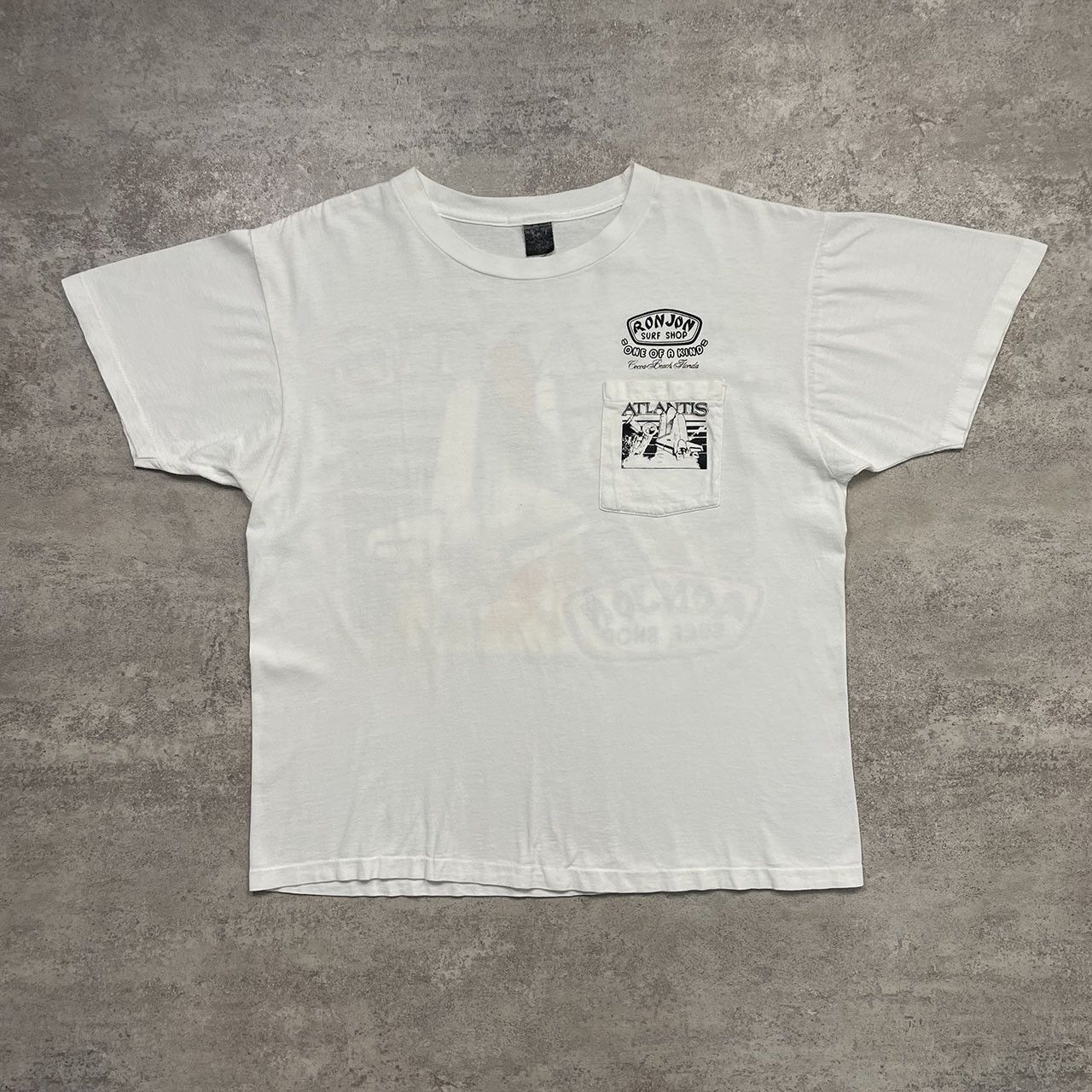 Ron Jon Surf Shop × Vintage 1989 RON JON Pocket T-Shirt Space Shuttle NASA Graphic Size US XL / EU 56 / 4 - 2 Thumbnail